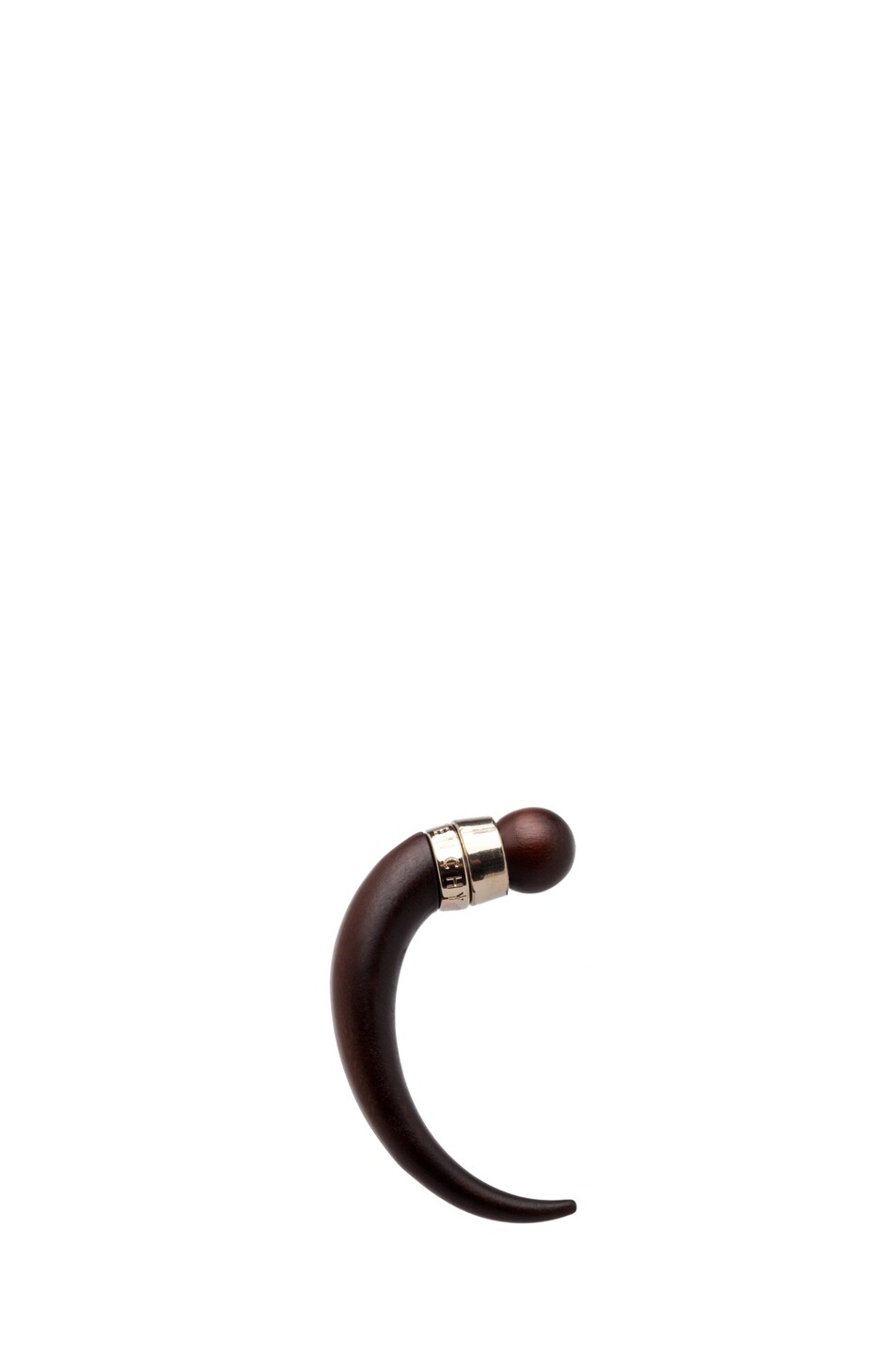 Image 1 of Givenchy Magnetic Tusk Earring in Brown Wood