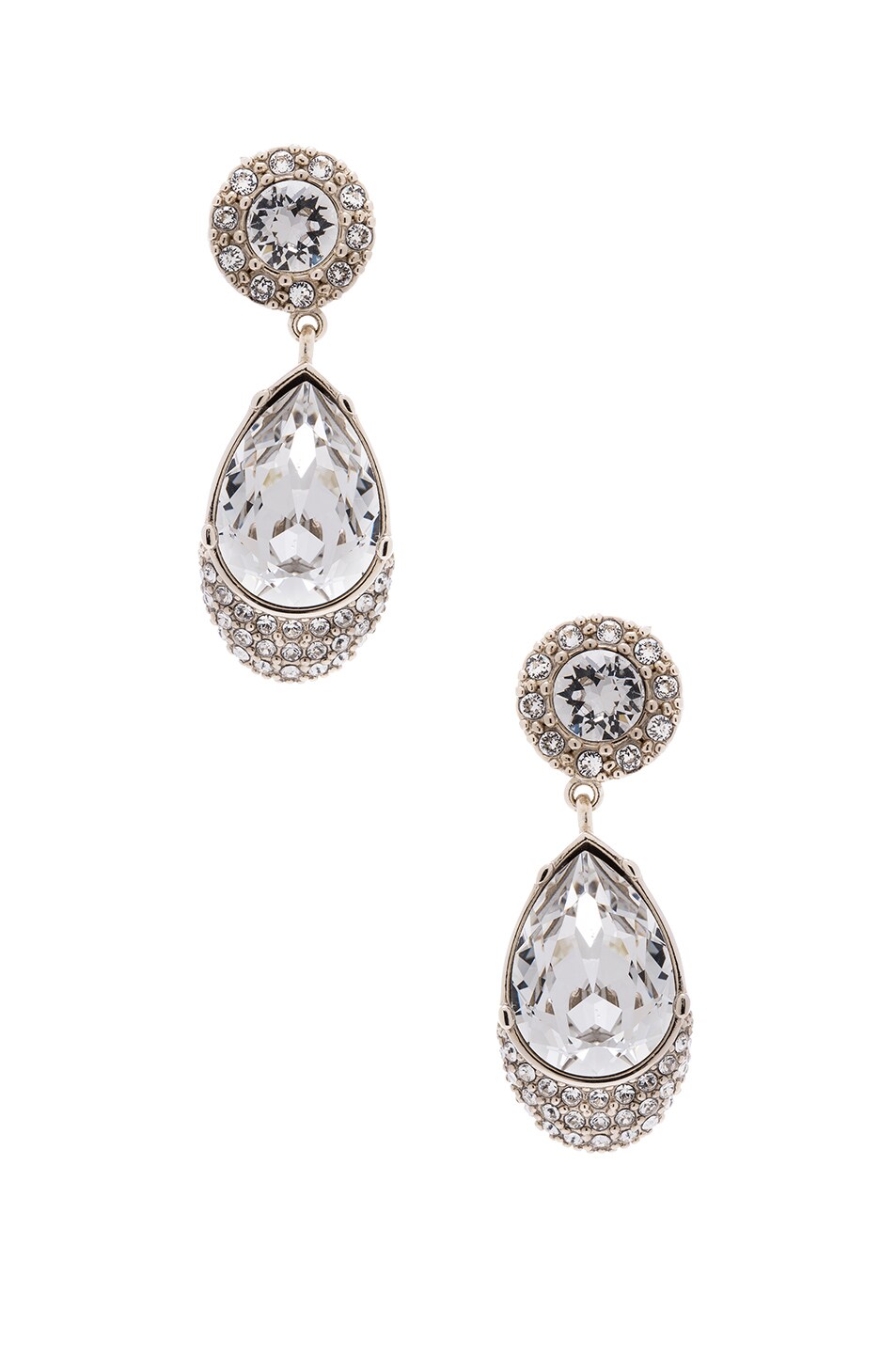 Image 1 of Givenchy Victorian Pendant Earrings in Metal & Strass