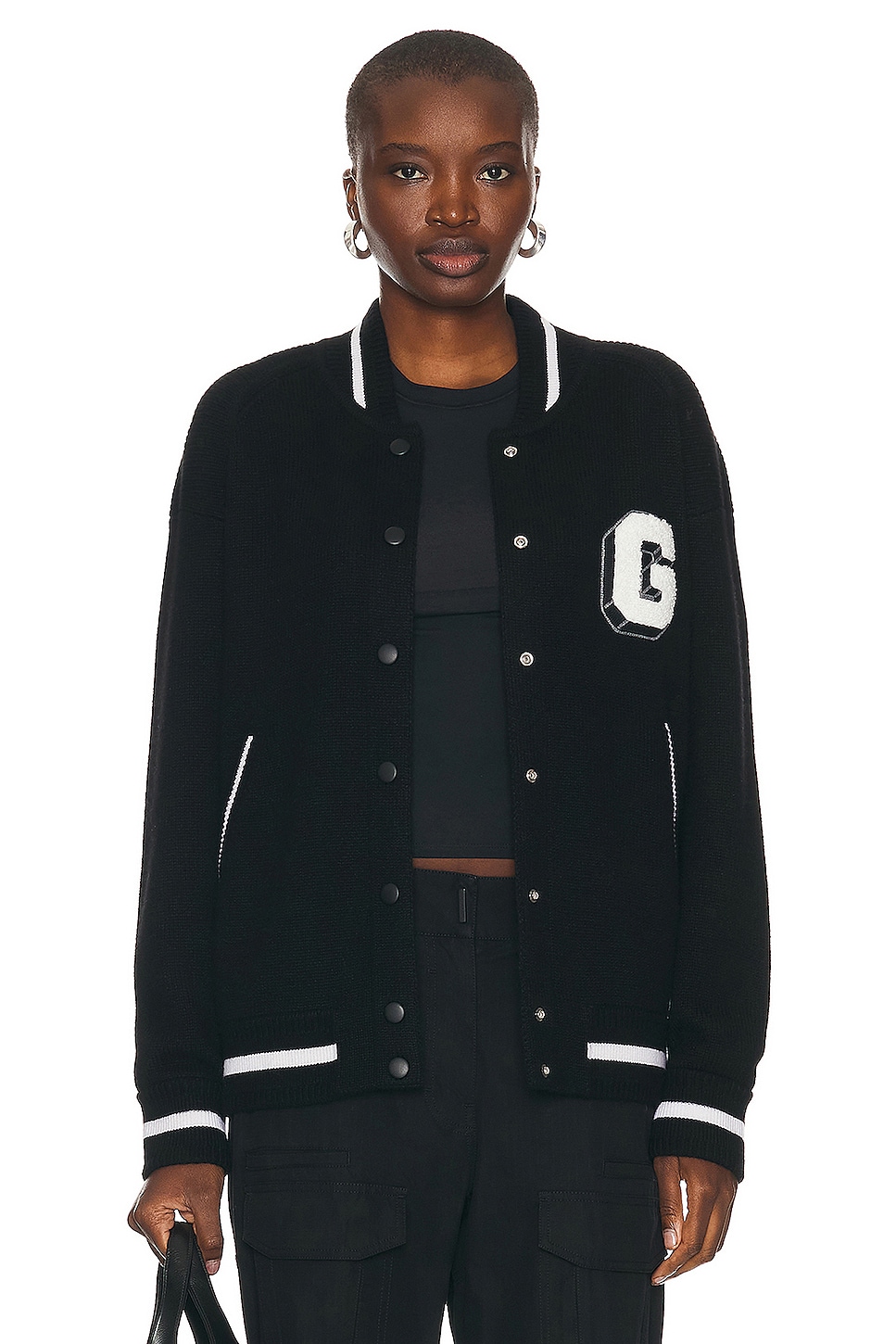 Image 1 of Givenchy Bomber Varsity Jacket in Black