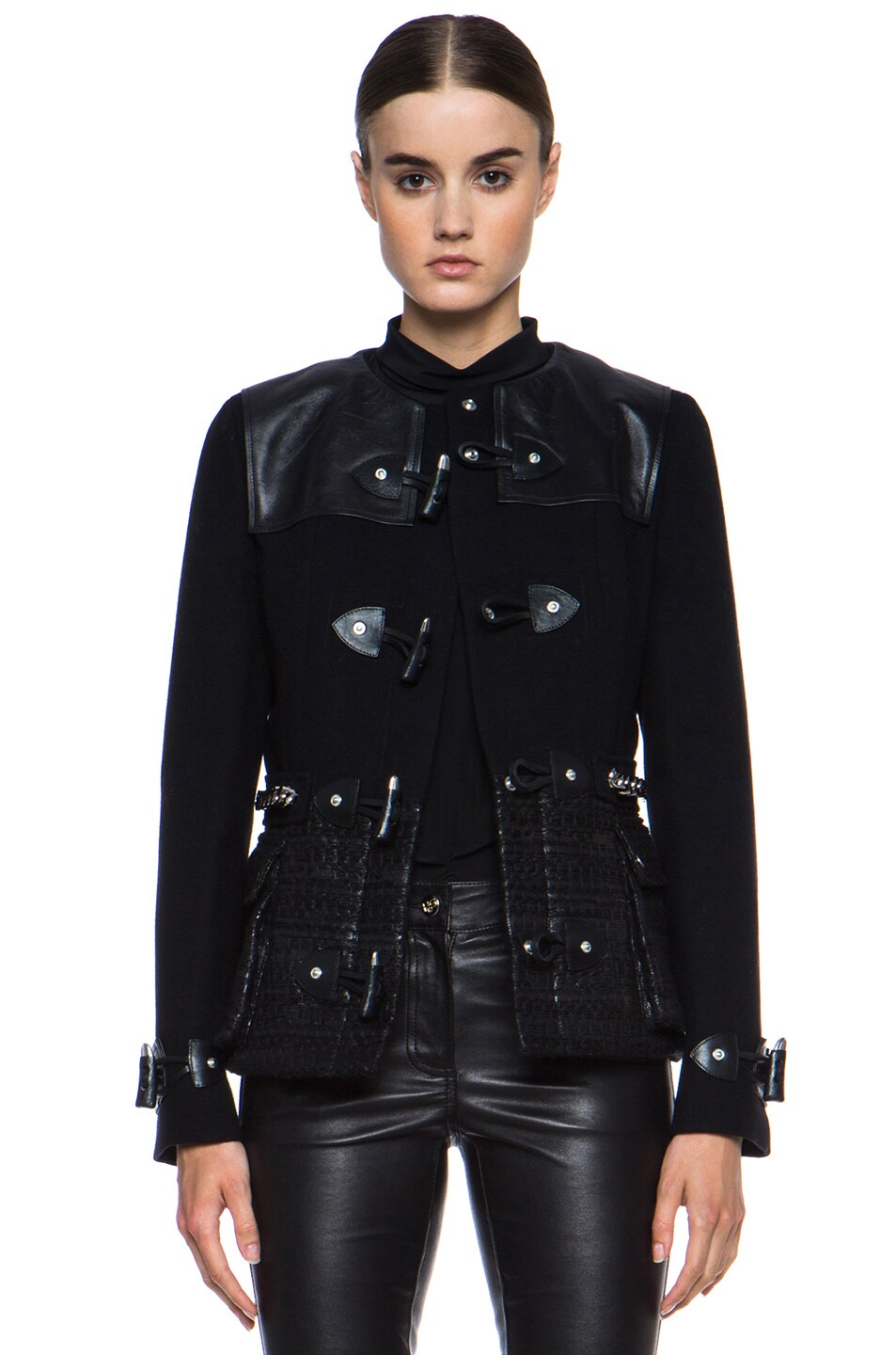 Image 1 of Givenchy Toggle Wool Jacket in Black
