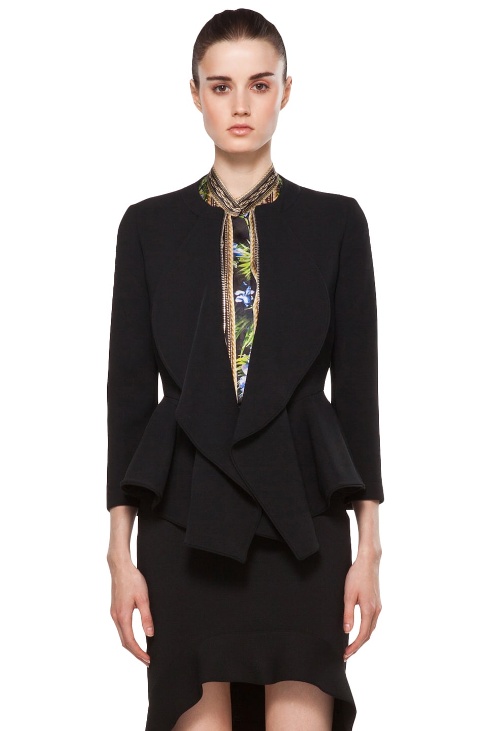 Image 1 of Givenchy Wave Zip Up Jacket in Black