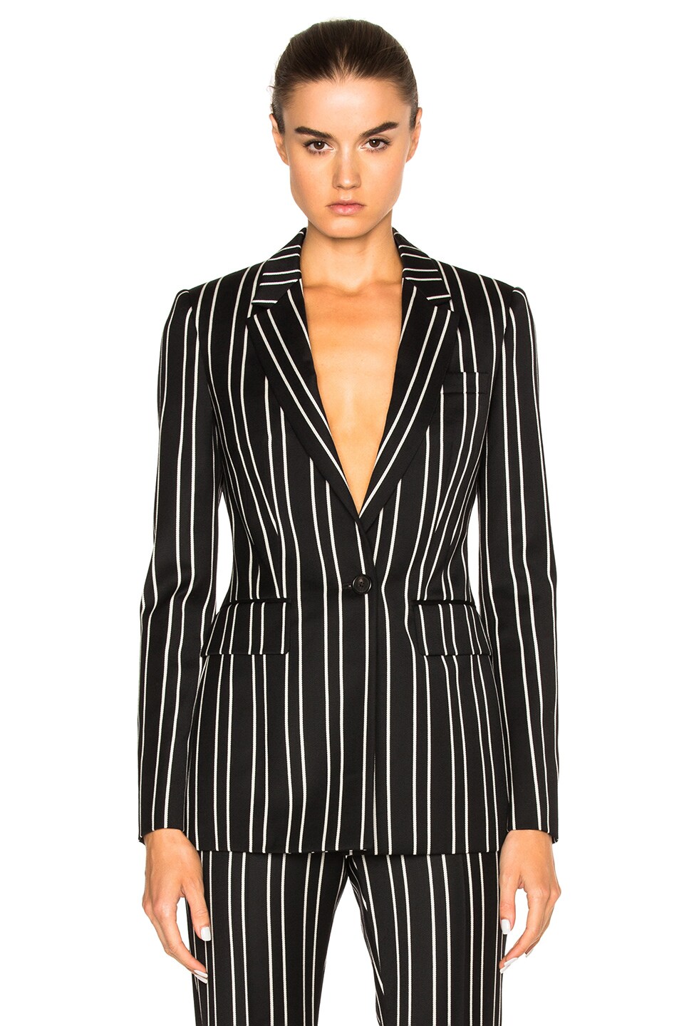 Image 1 of Givenchy Jacquard Stripe Blazer in Black
