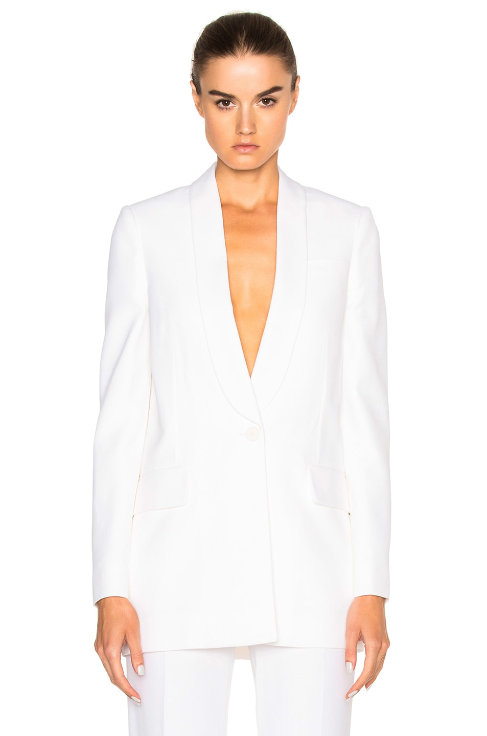 Image 1 of Givenchy Crepe Satin Blazer in White