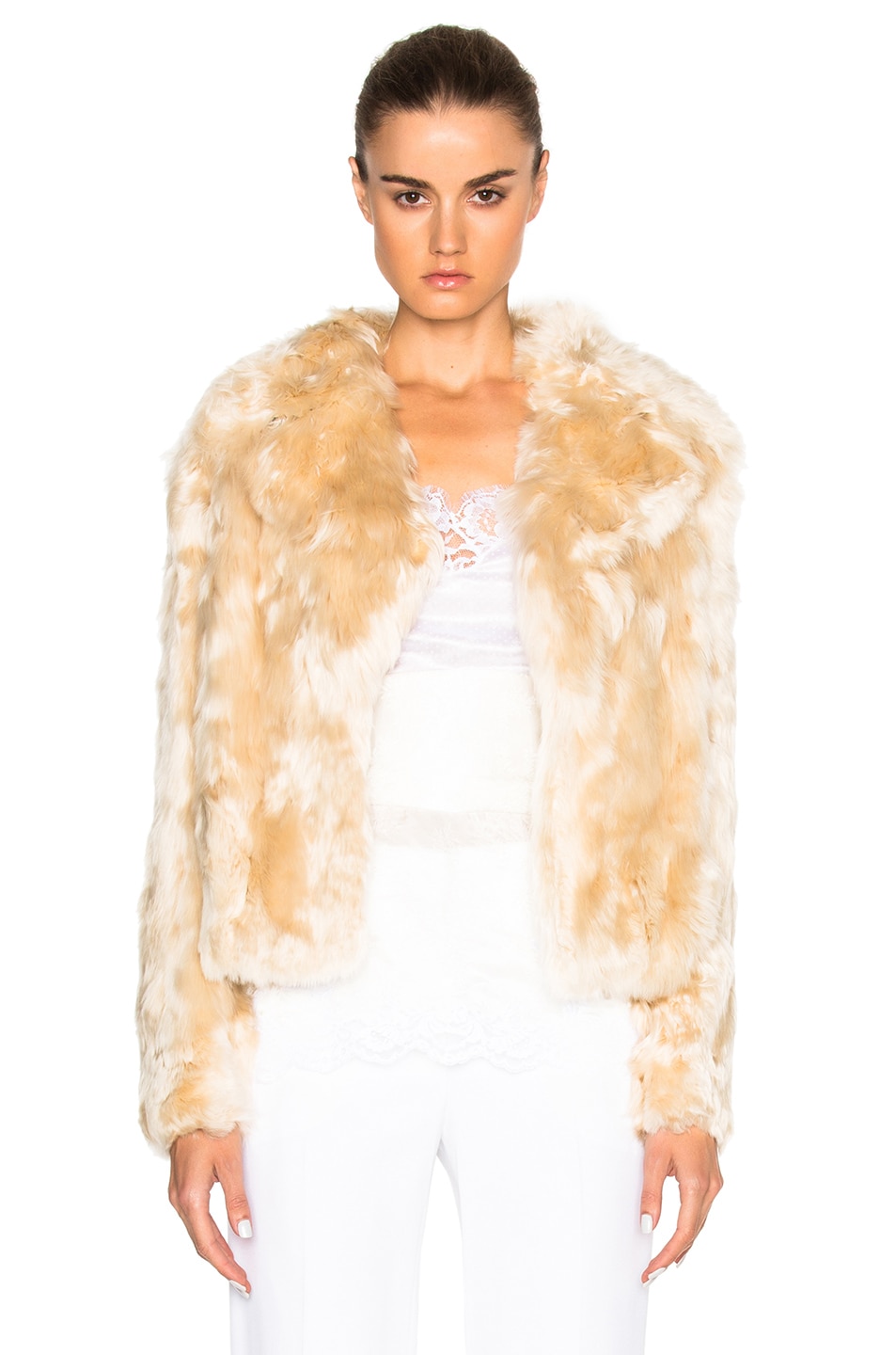 Image 1 of Givenchy Alpaca Fur Jacket in Off White
