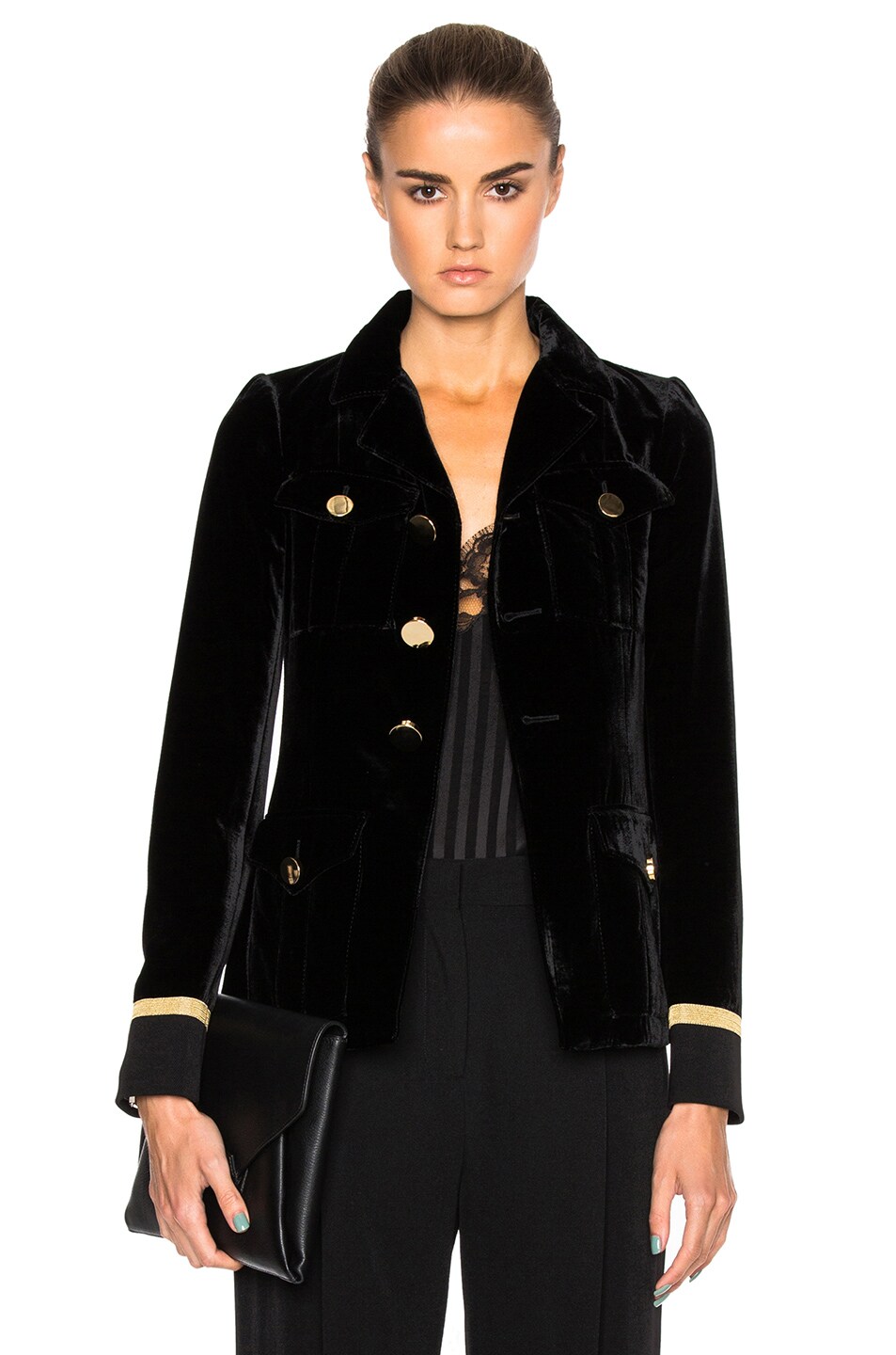 Image 1 of Givenchy Velvet Jacket in Black