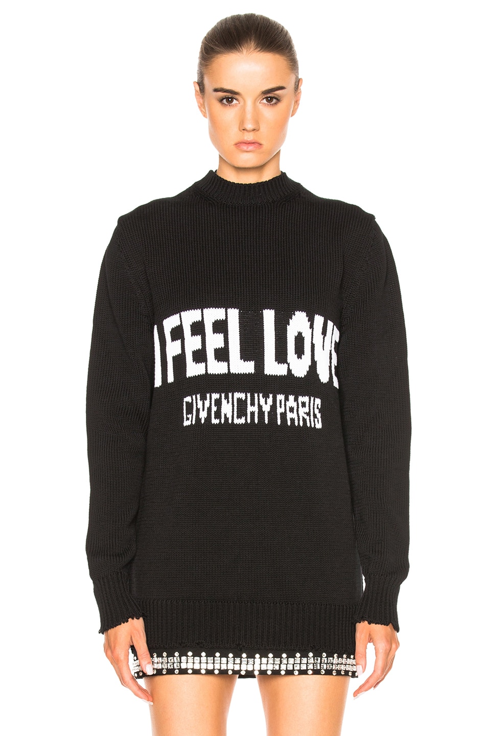 Image 1 of Givenchy I Feel Love Sweater in Black & White