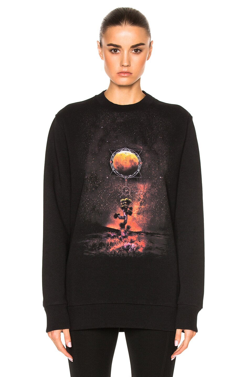 Image 1 of Givenchy Graphic Crewneck Sweatshirt in Black