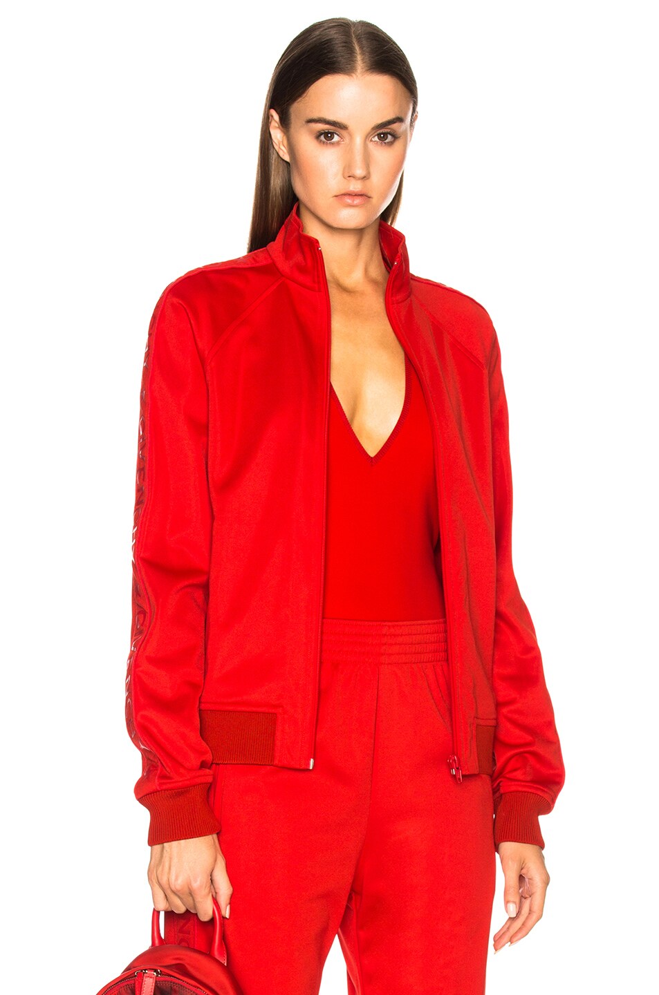 Image 1 of Givenchy Track Jacket in Bright Red