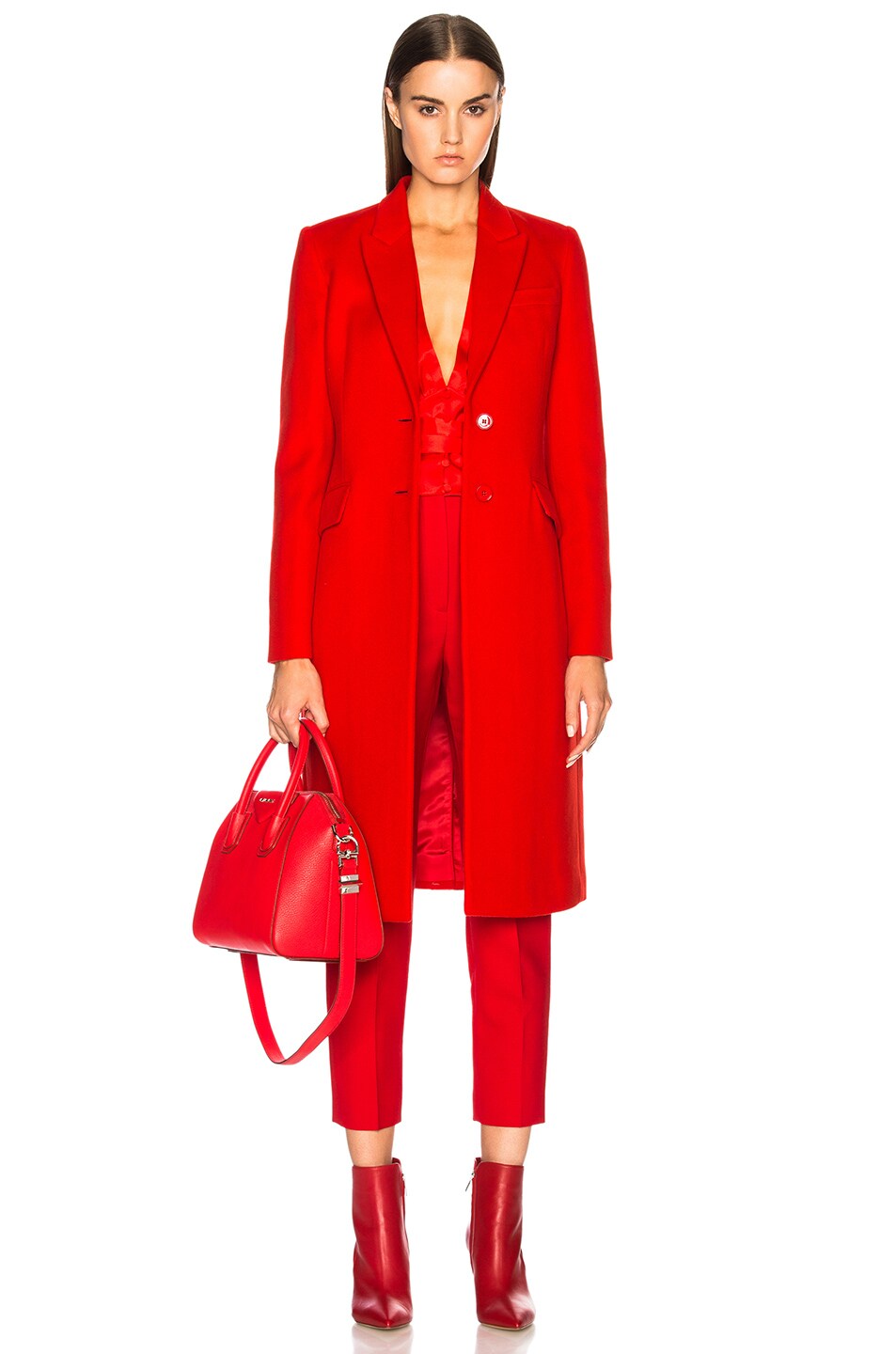 Image 1 of Givenchy Two Button Overcoat in Red