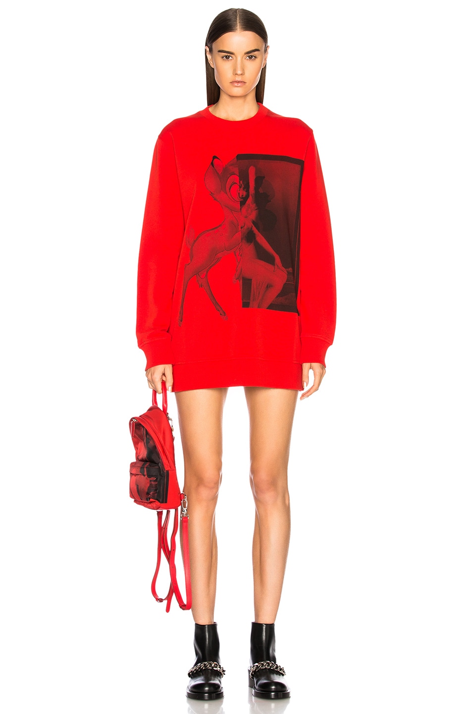 Image 1 of Givenchy Bambi Sweatshirt in Bright Red