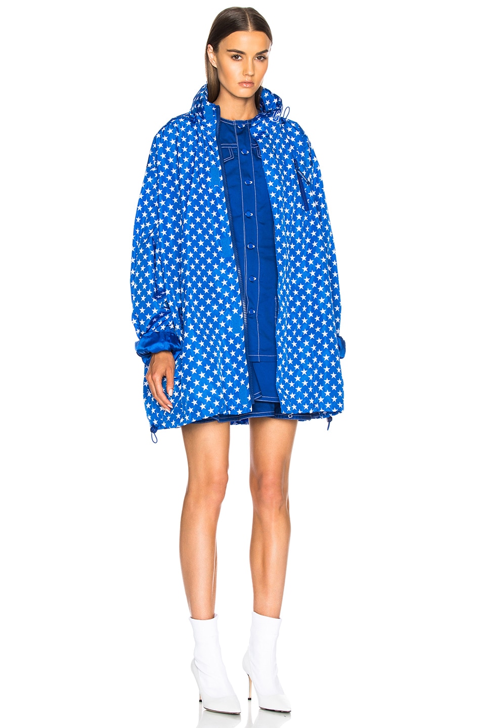 Image 1 of Givenchy Star Print Windbreaker in Blue & White