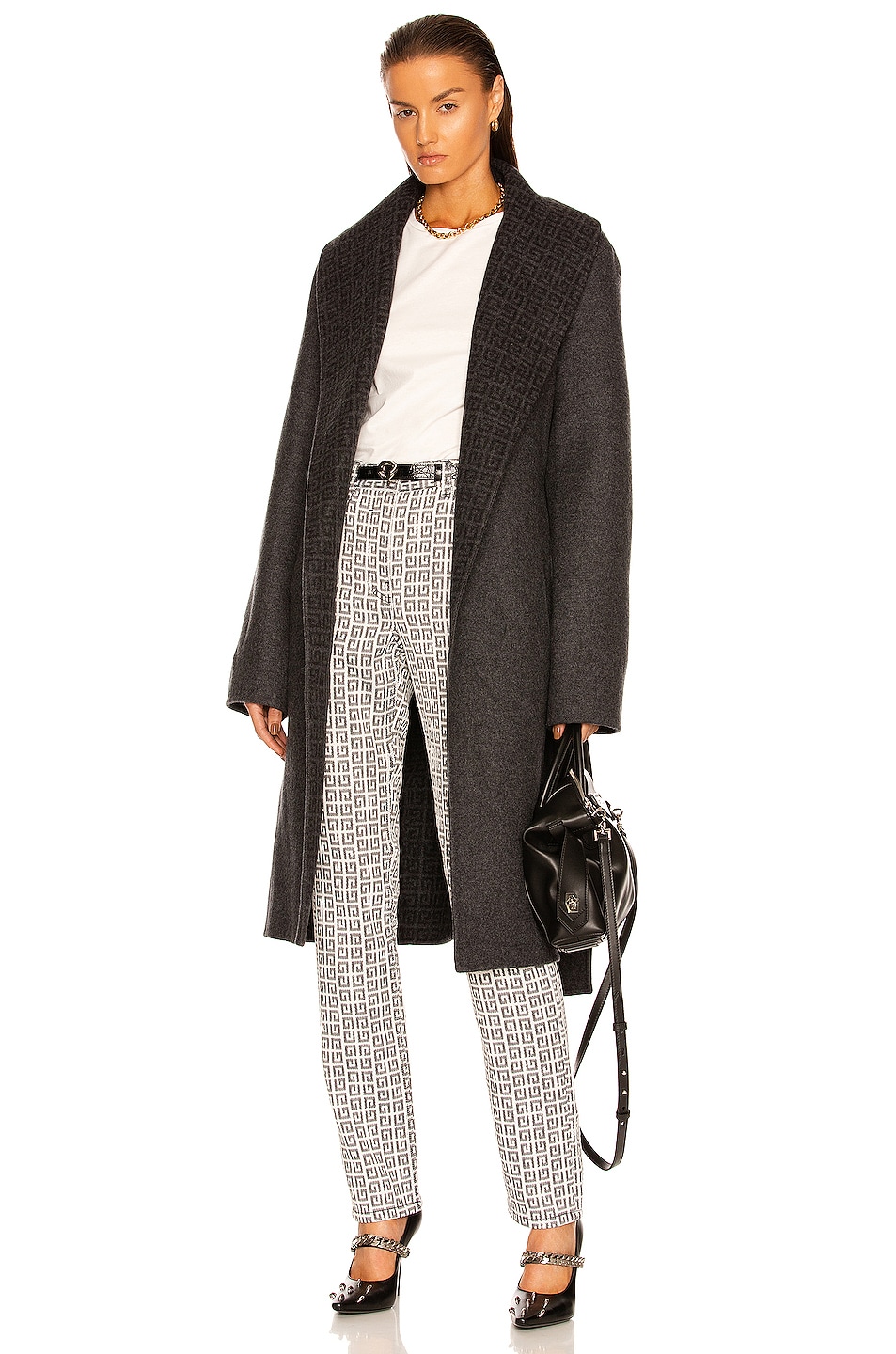Image 1 of Givenchy Double Faced Coat in Grey & Black