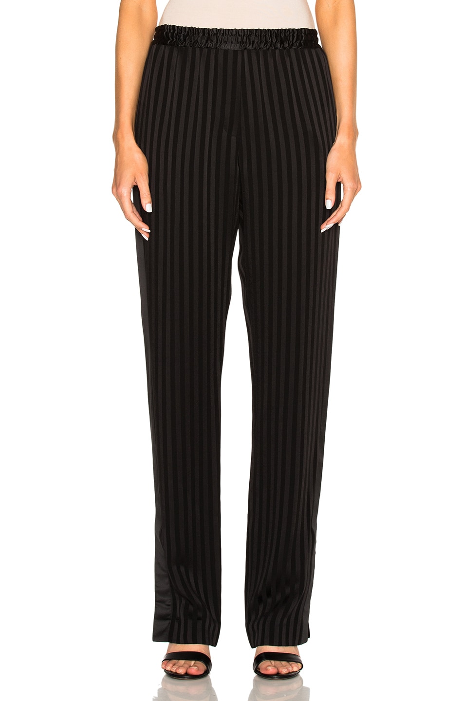 Image 1 of Givenchy Thin Stripe Trousers in Black