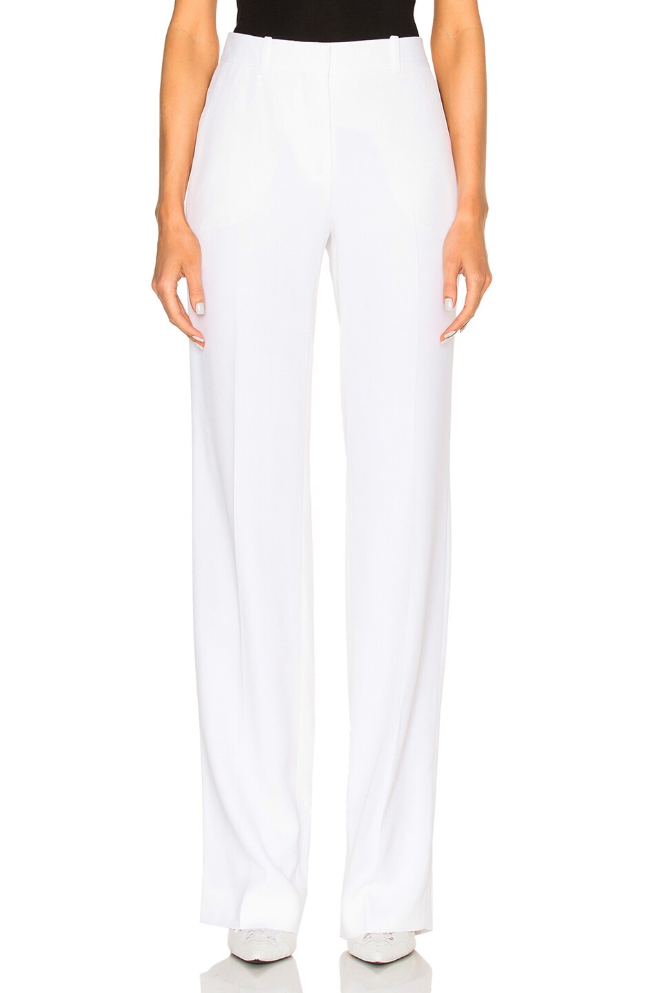 Image 1 of Givenchy Crepe Satin Trousers in White