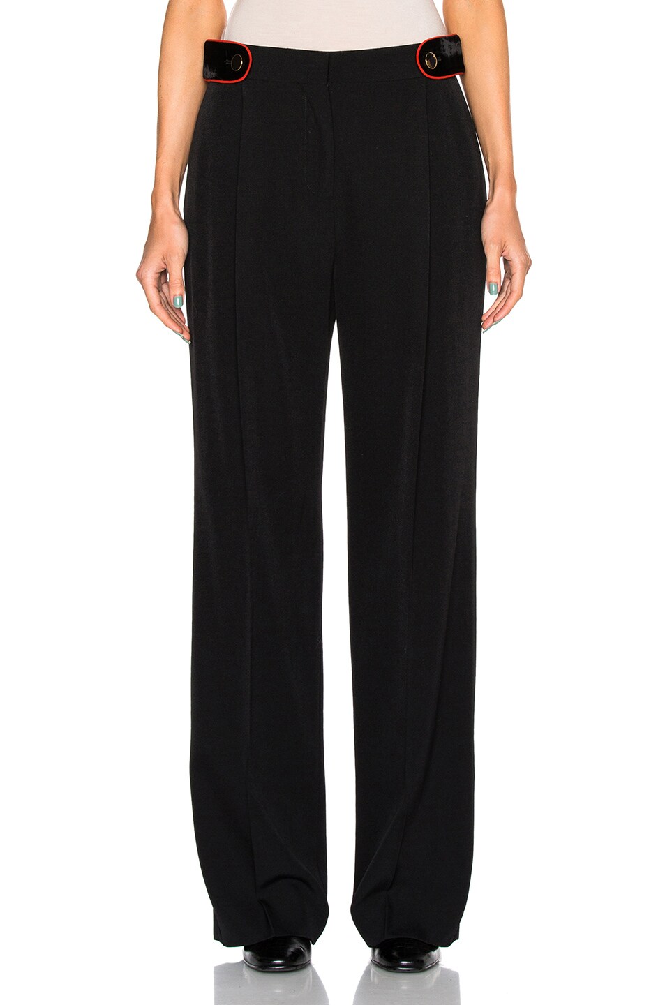 Image 1 of Givenchy Cavalry Grain de Poudre Trousers in Black