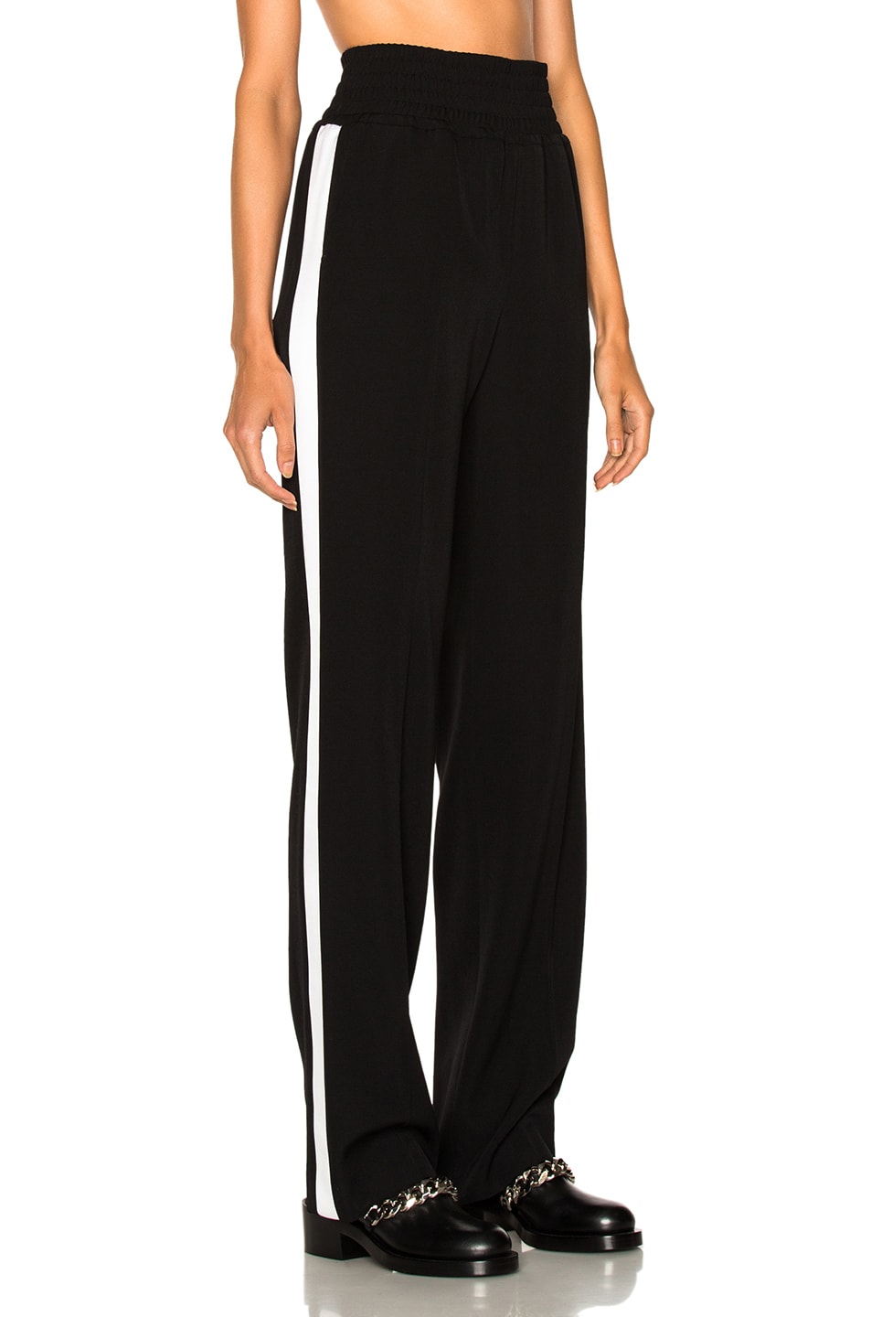 Image 1 of Givenchy Satin Band Pants in Black & White