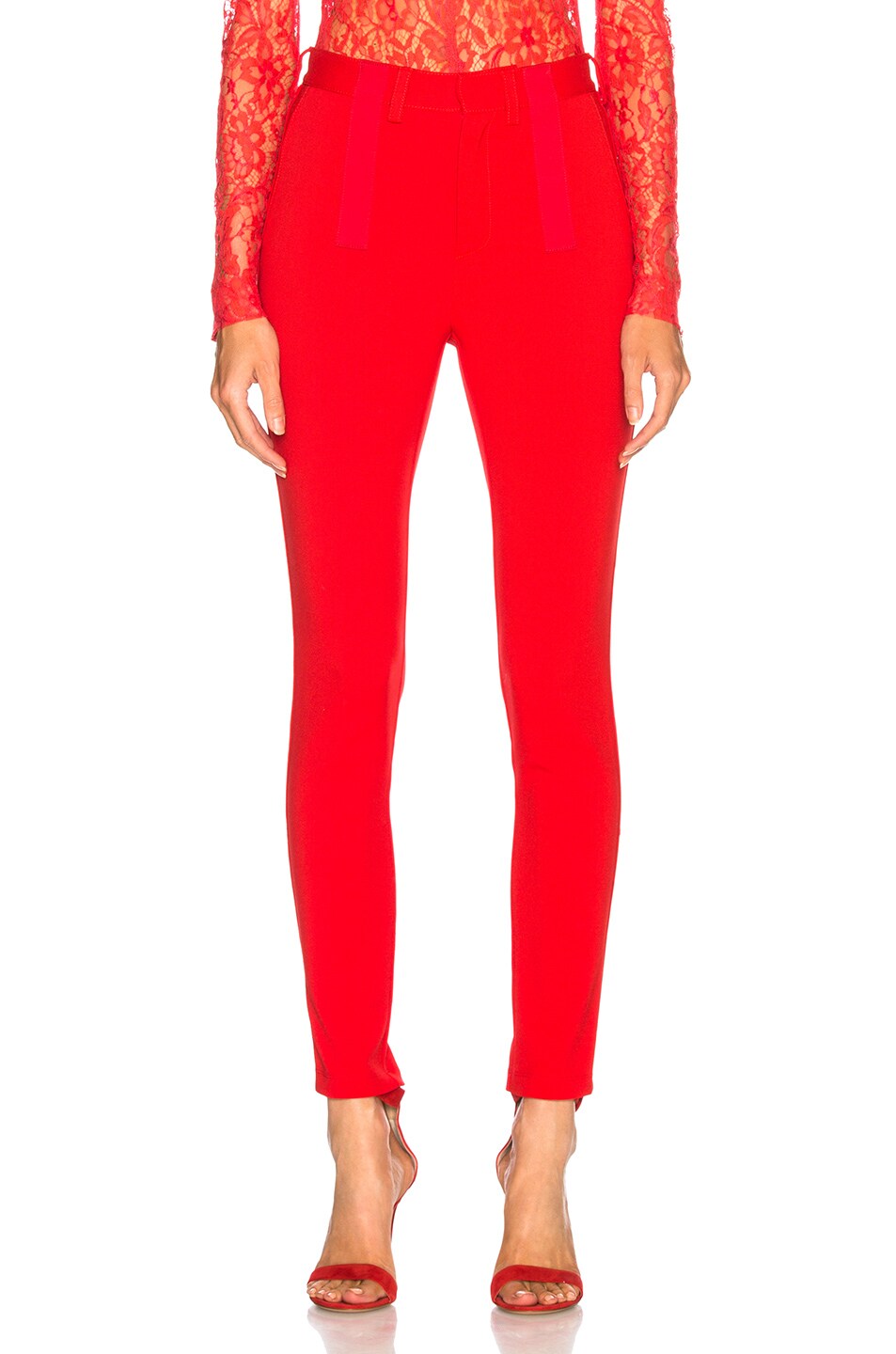 Image 1 of Givenchy High Waisted Leggings in Red