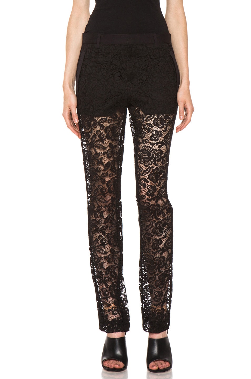 Image 1 of Givenchy Lace Cotton Pant in Black