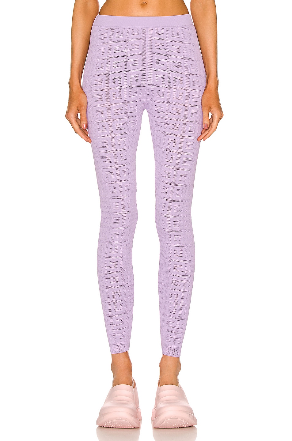 Image 1 of Givenchy Lace Monogram Stretch Legging in Mauve