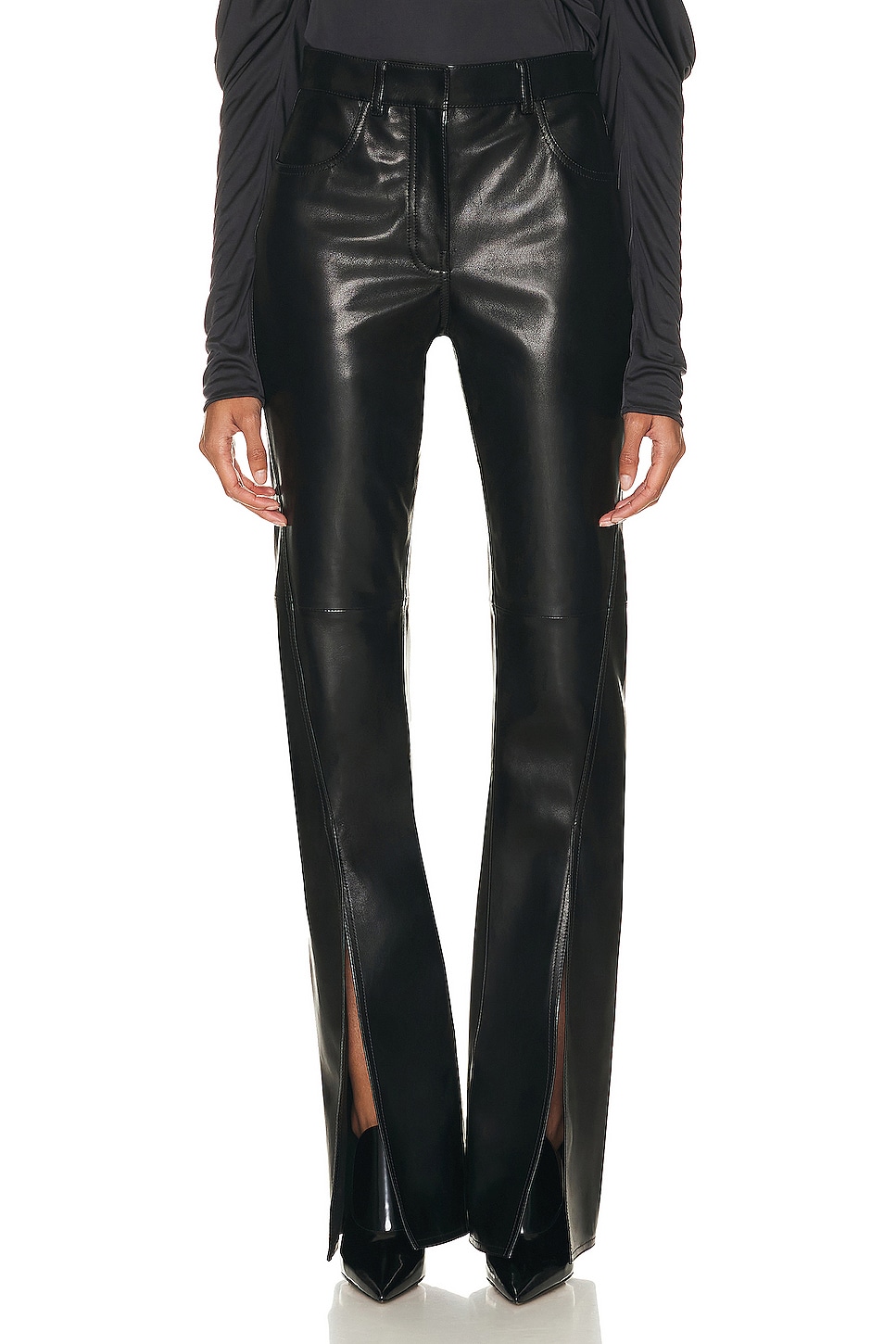 Image 1 of Givenchy Split Leather Pant in Black