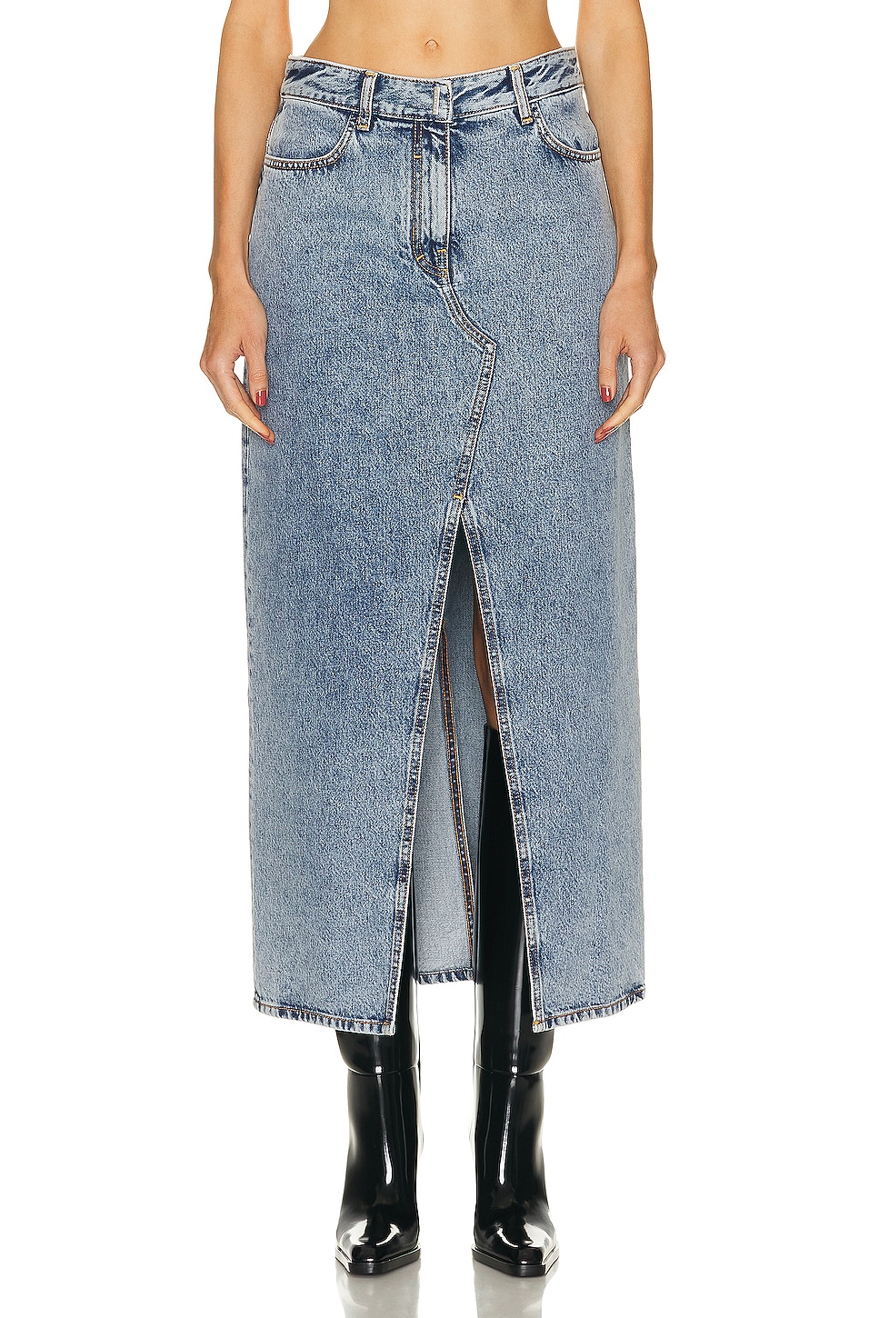 Image 1 of Givenchy Long Skirt in Light Blue