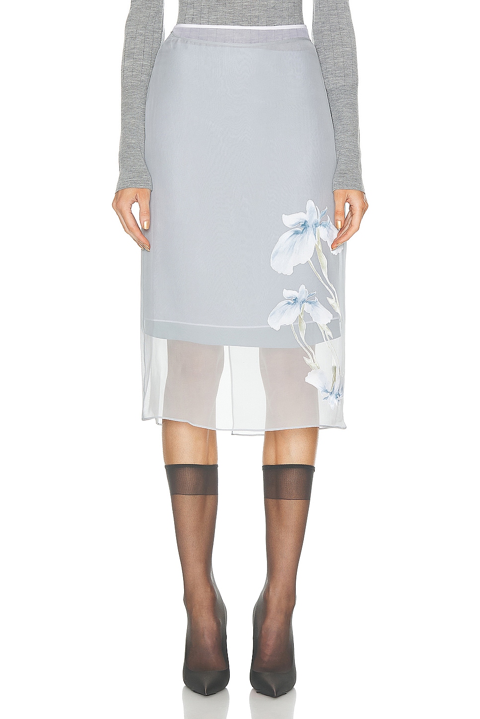 Image 1 of Givenchy Iris Skirt in Ice Blue