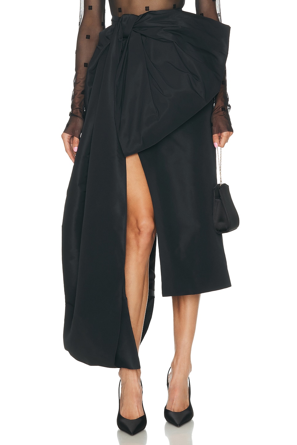 Givenchy Midi Skirt In Black