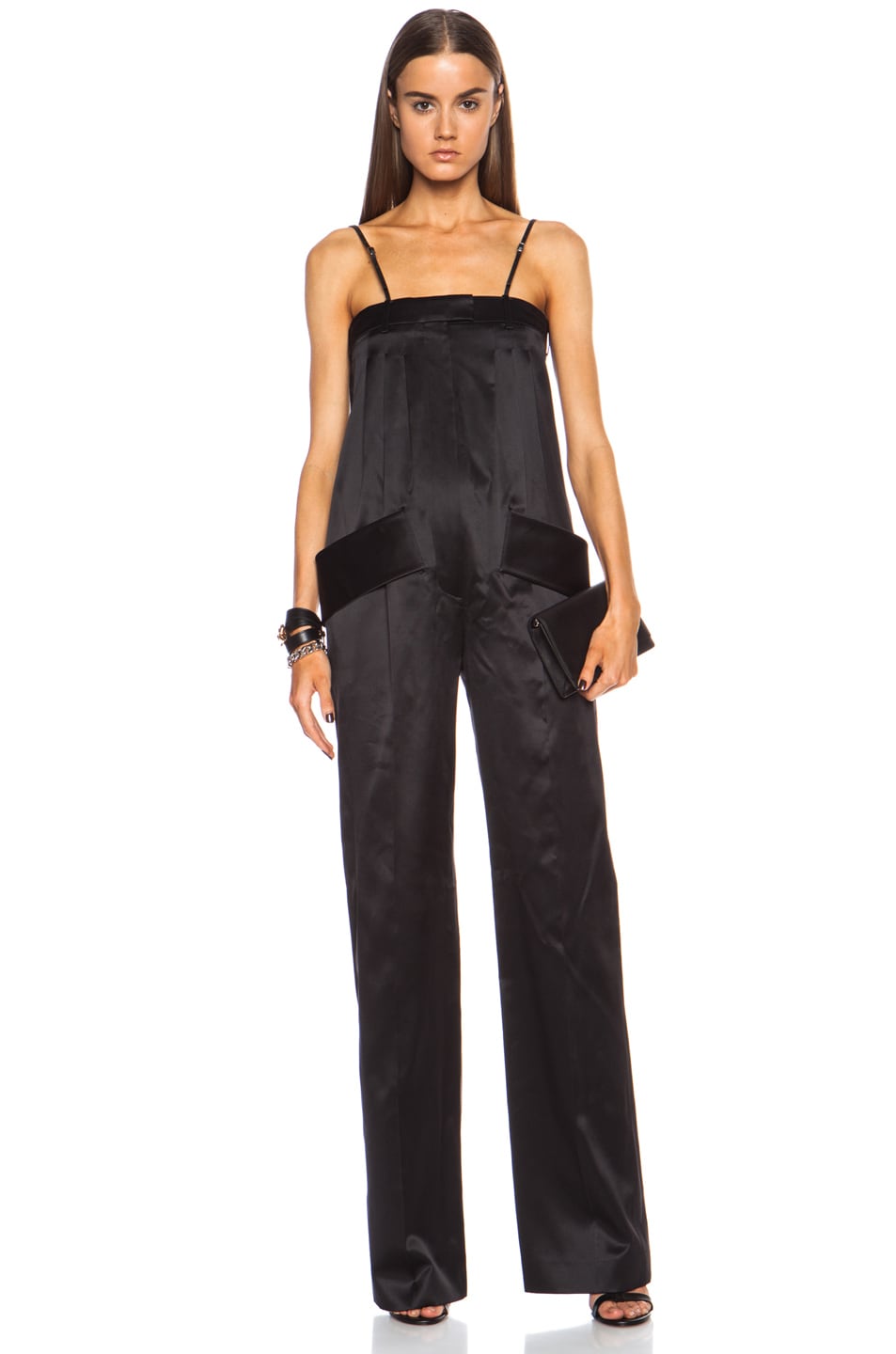 Image 1 of Givenchy Trouser Silk Jumpsuit in Black