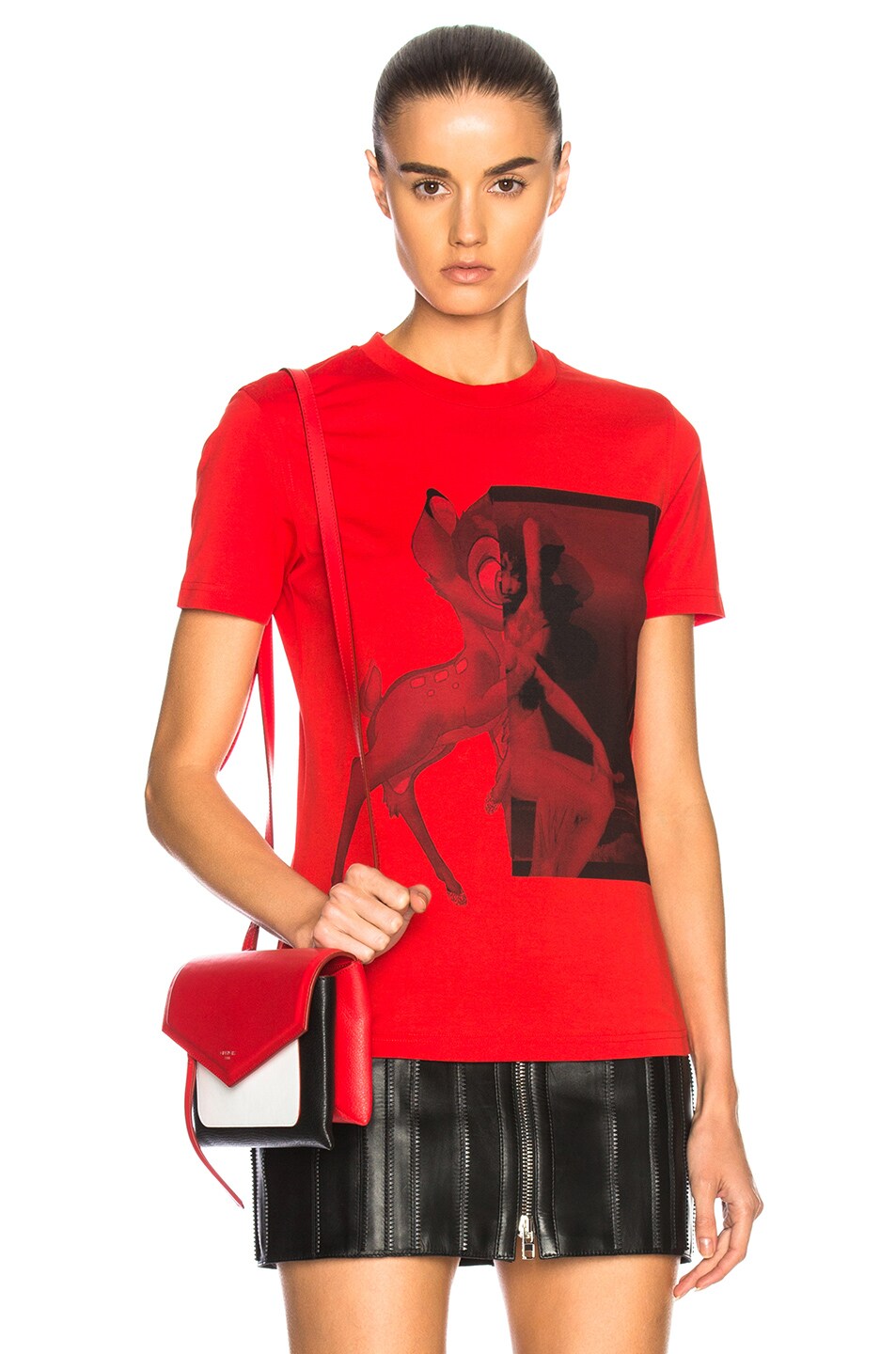 Image 1 of Givenchy Bambi Graphic Tee in Bright Red