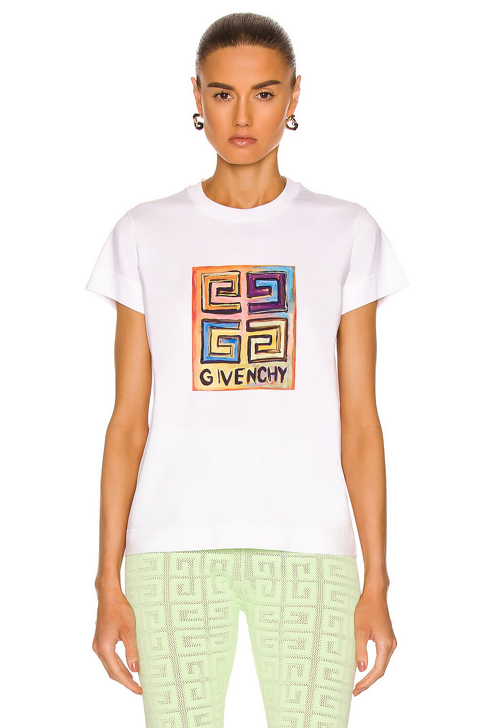 Image 1 of Givenchy Fitted Short Sleeve T-Shirt in White