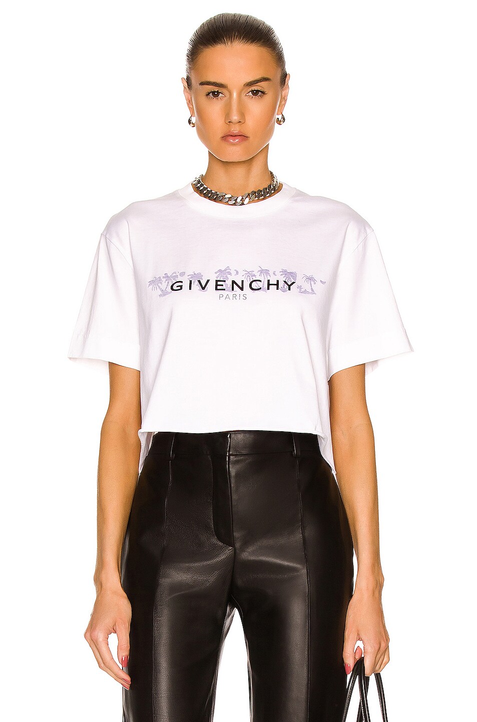 Image 1 of Givenchy Cropped Masculine Shirt in White