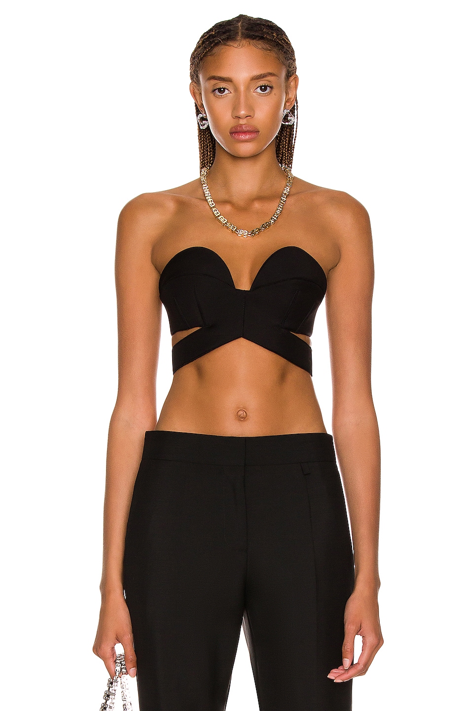 Image 1 of Givenchy Cross Bra Top in Black