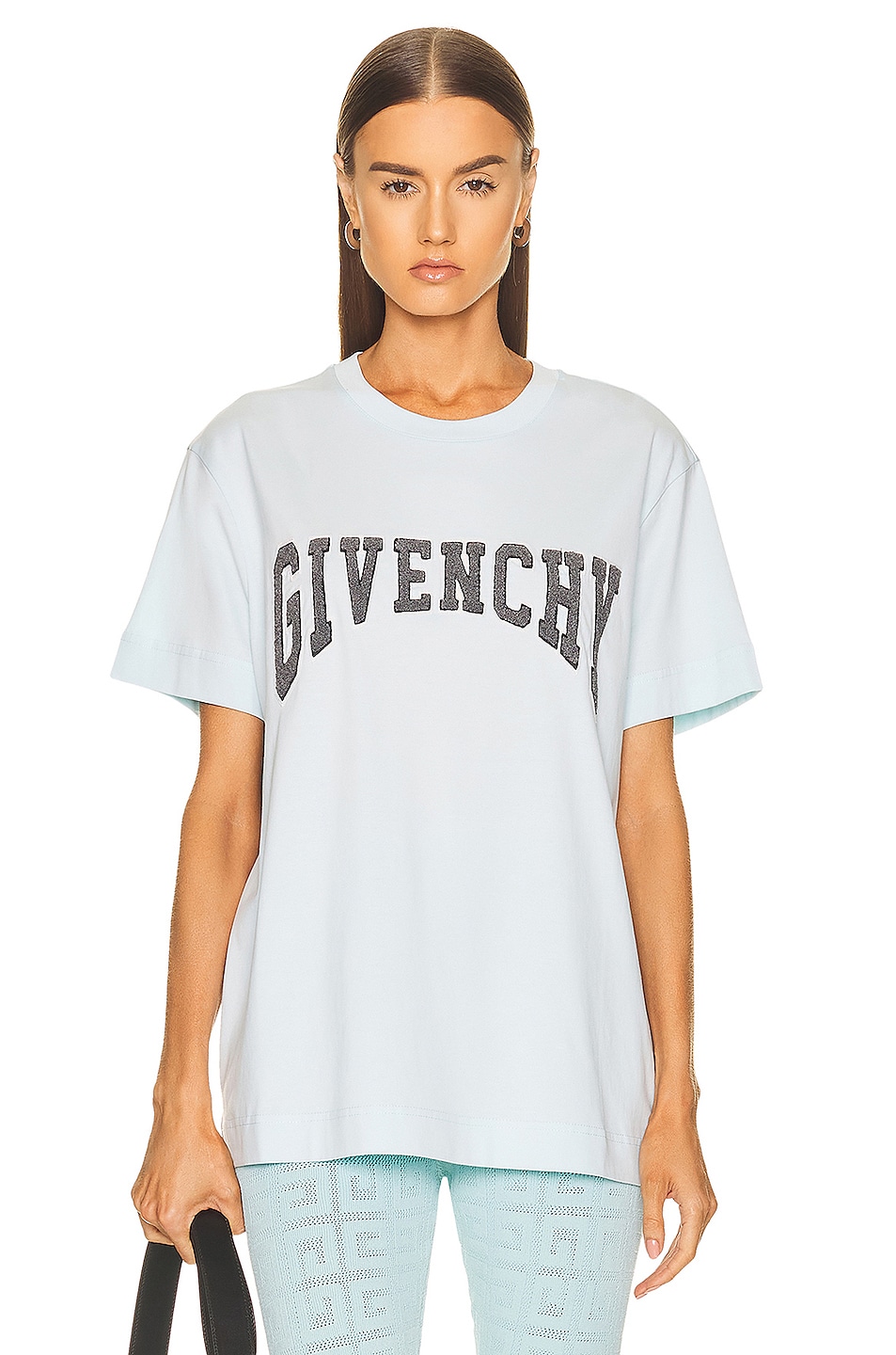 Image 1 of Givenchy Short Sleeve Classic Fit T-Shirt in Aqua Marine