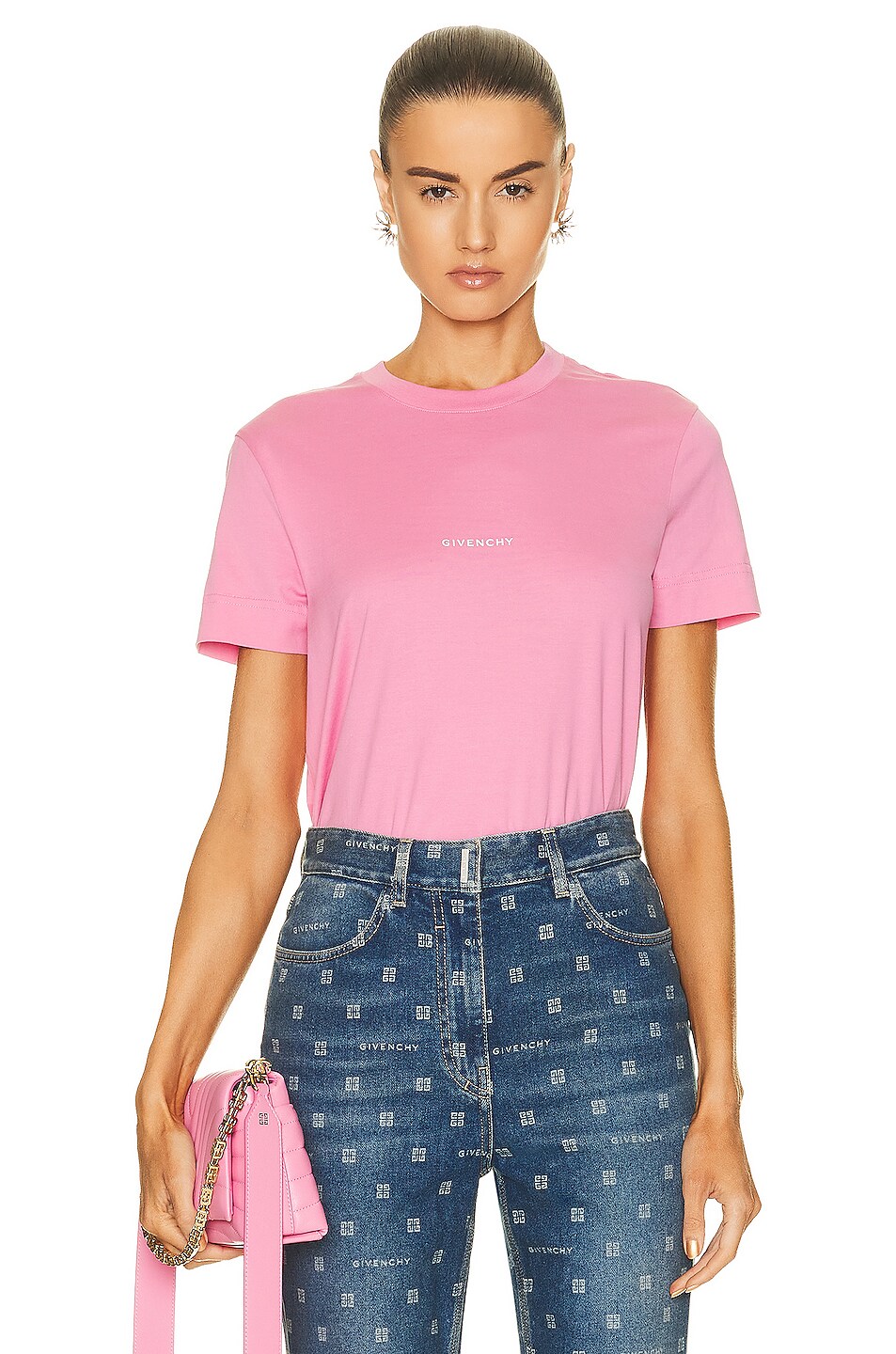 Image 1 of Givenchy Slim T-shirt in Bright Pink
