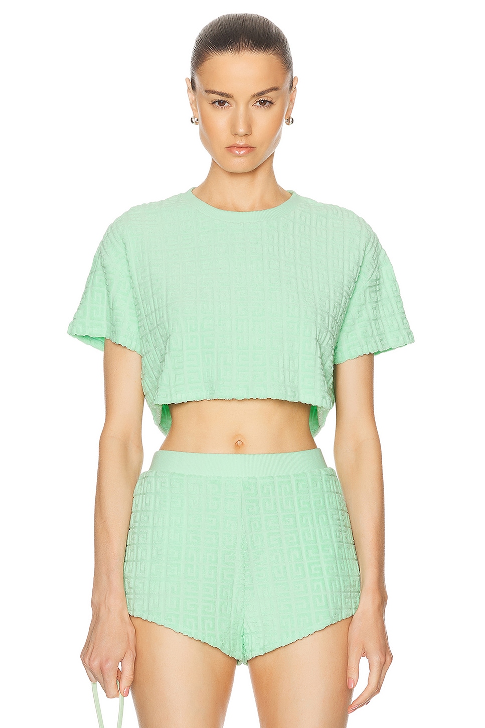 Image 1 of Givenchy Toweling Top in Aqua Green