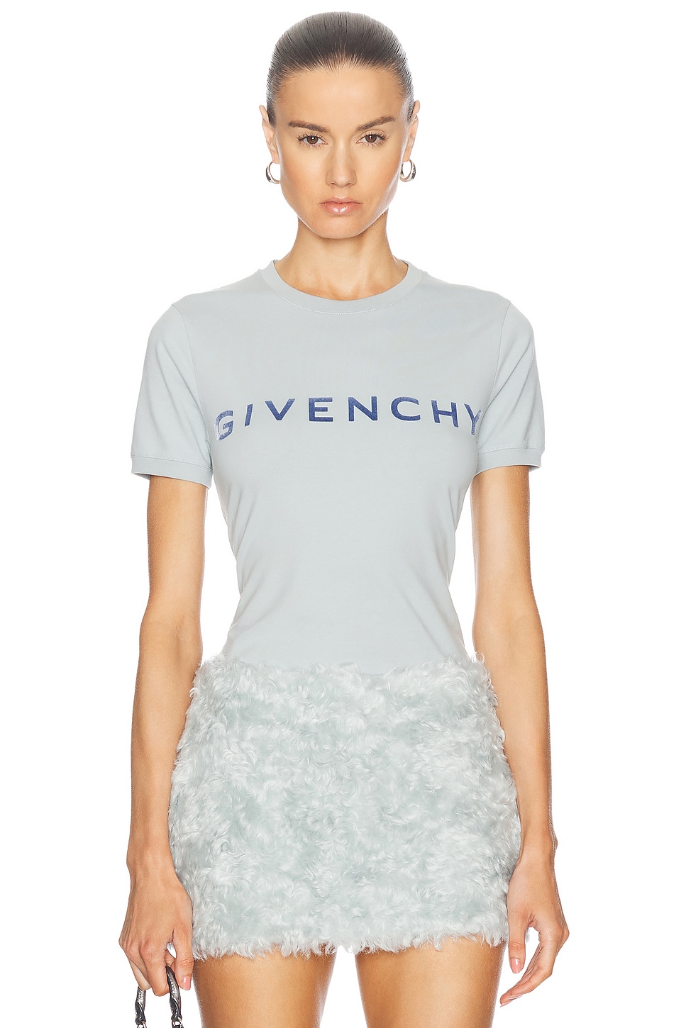 Image 1 of Givenchy Short Sleeve T-shirt in Grey Blue