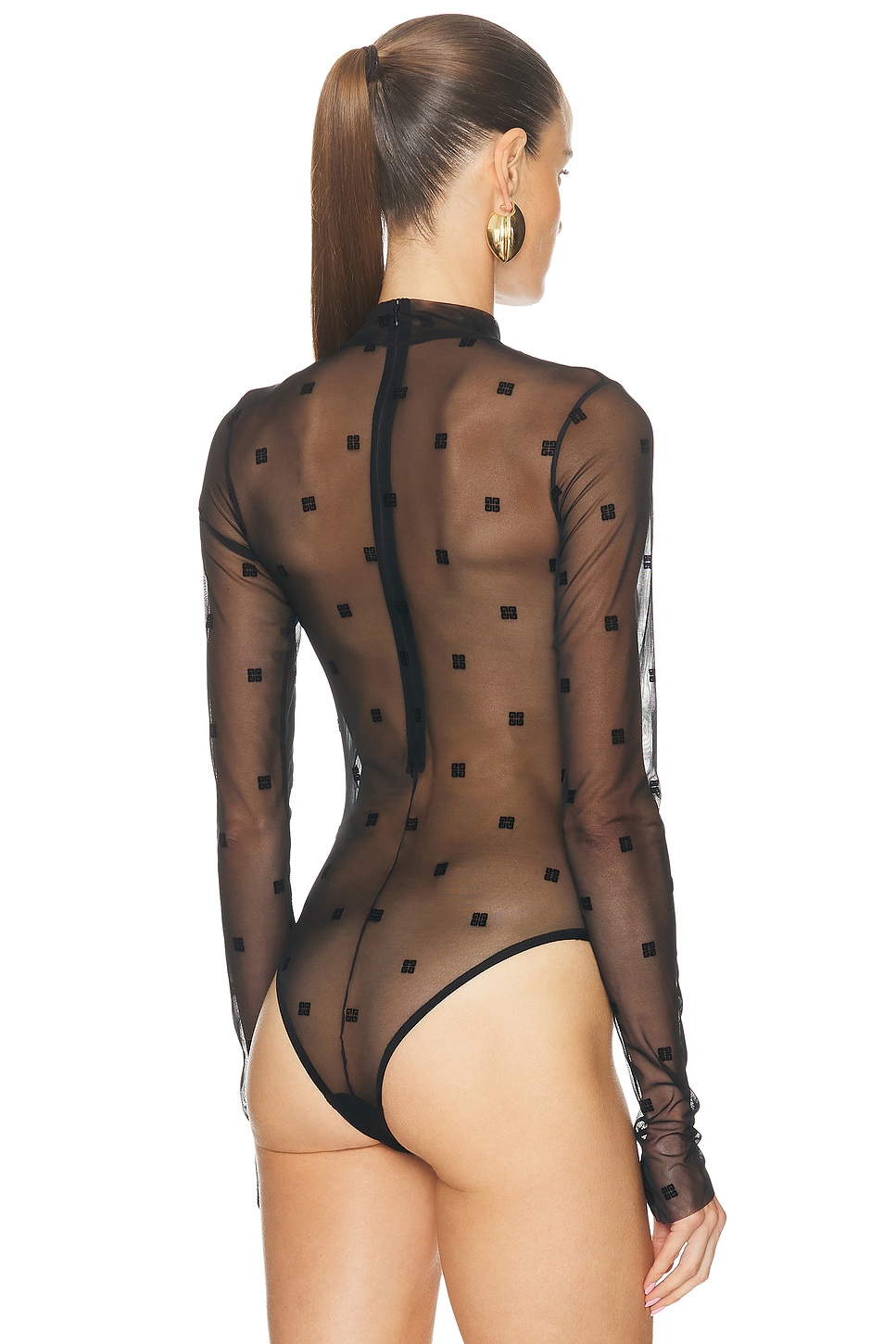 Givenchy Sheer Long Sleeve Bodysuit