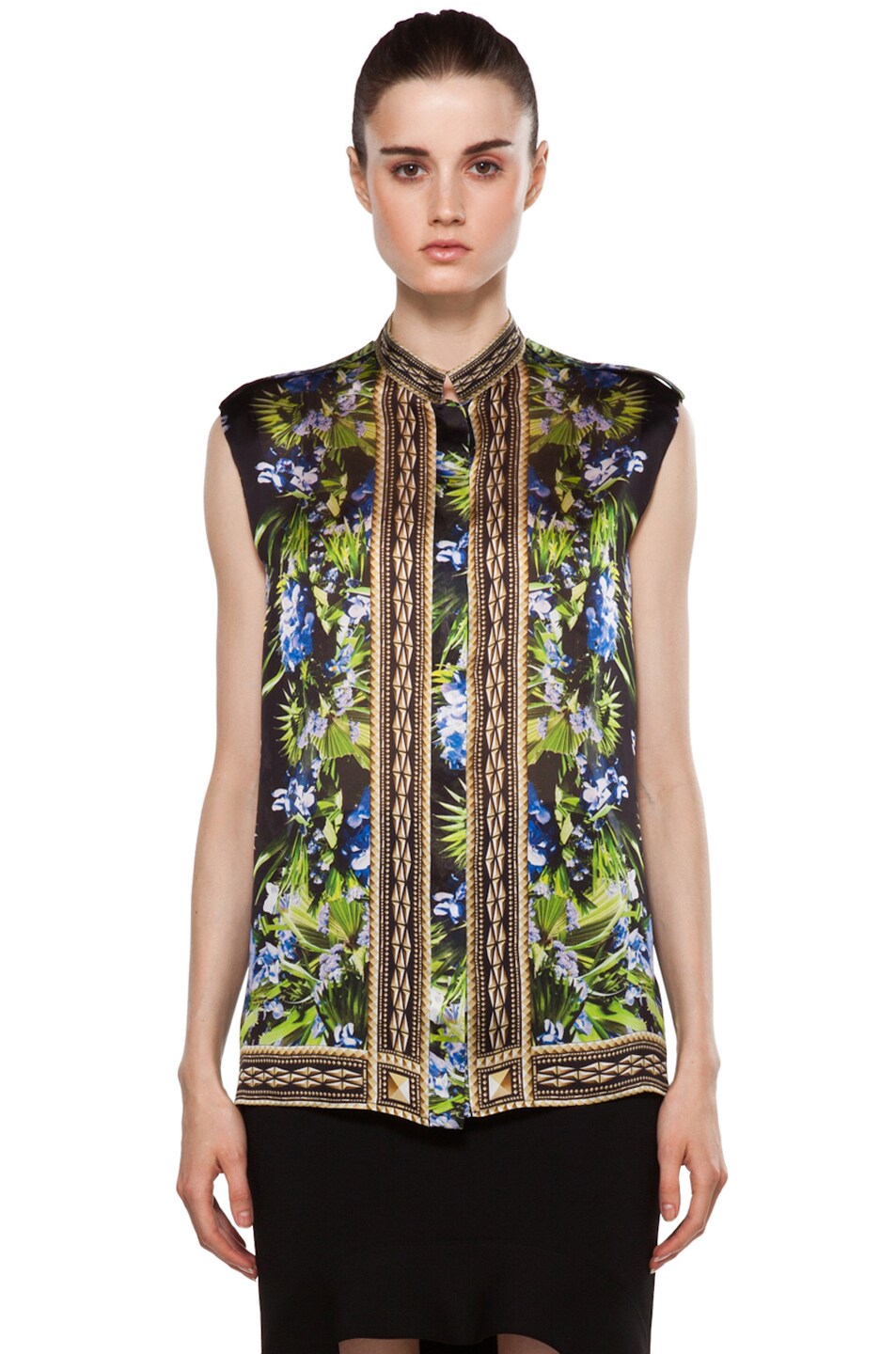 Image 1 of Givenchy Sleeveless Printed Blouse in Multi