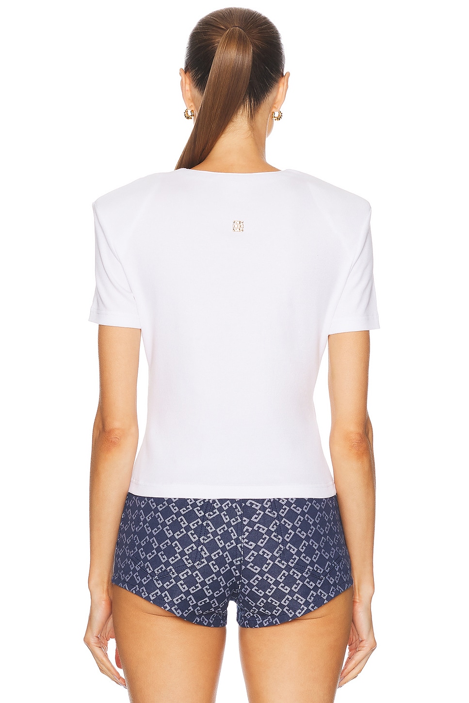 Givenchy Lace Up Short Sleeve T-shirt