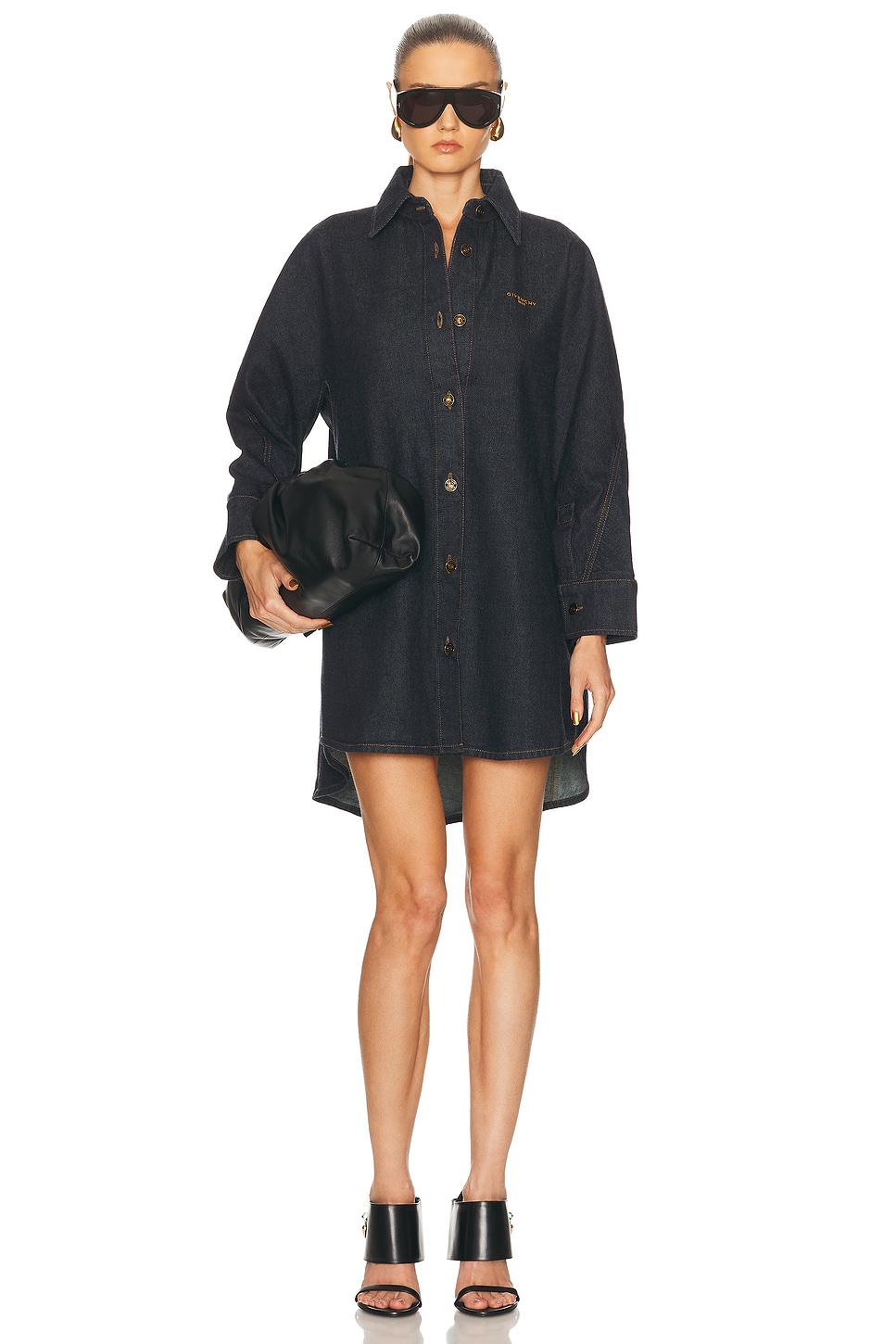 Image 1 of Givenchy Denim Overshirt in Dark Blue