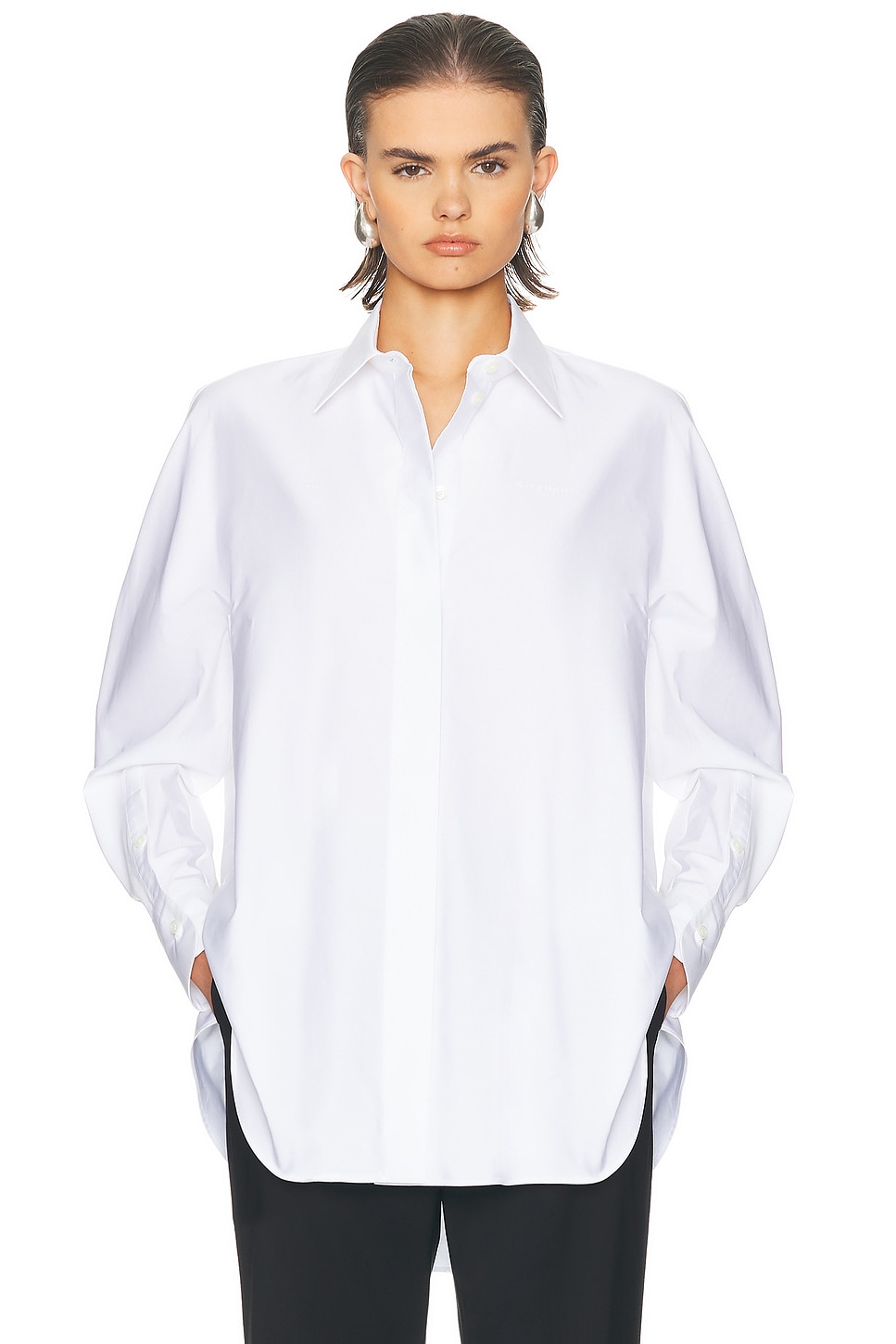 Image 1 of Givenchy Button Up Top in White