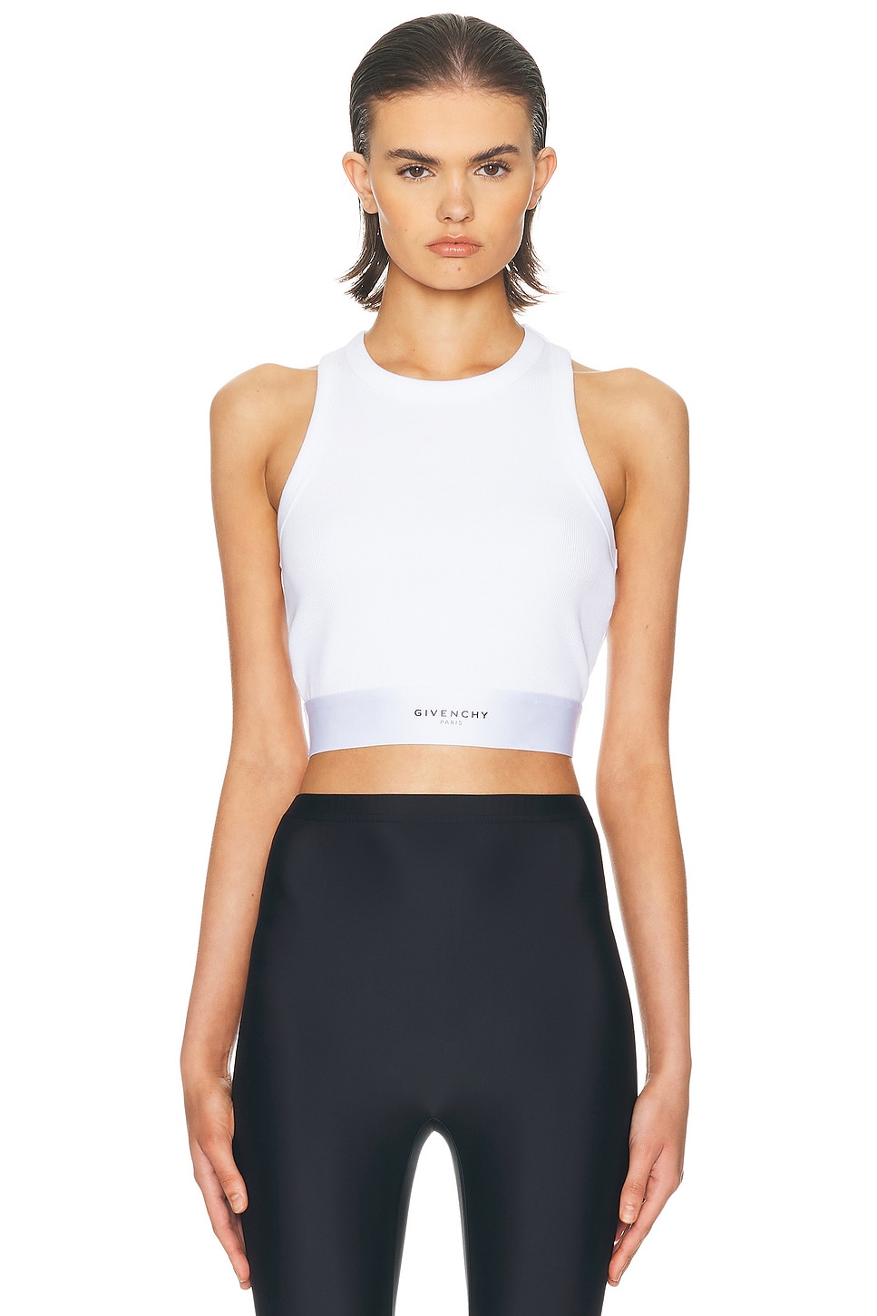 Cropped Tank Top in White