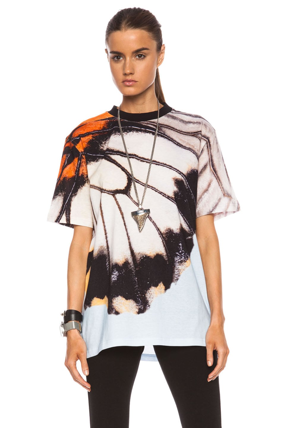 Image 1 of Givenchy Butterfly Cotton Tee in Blue Multi
