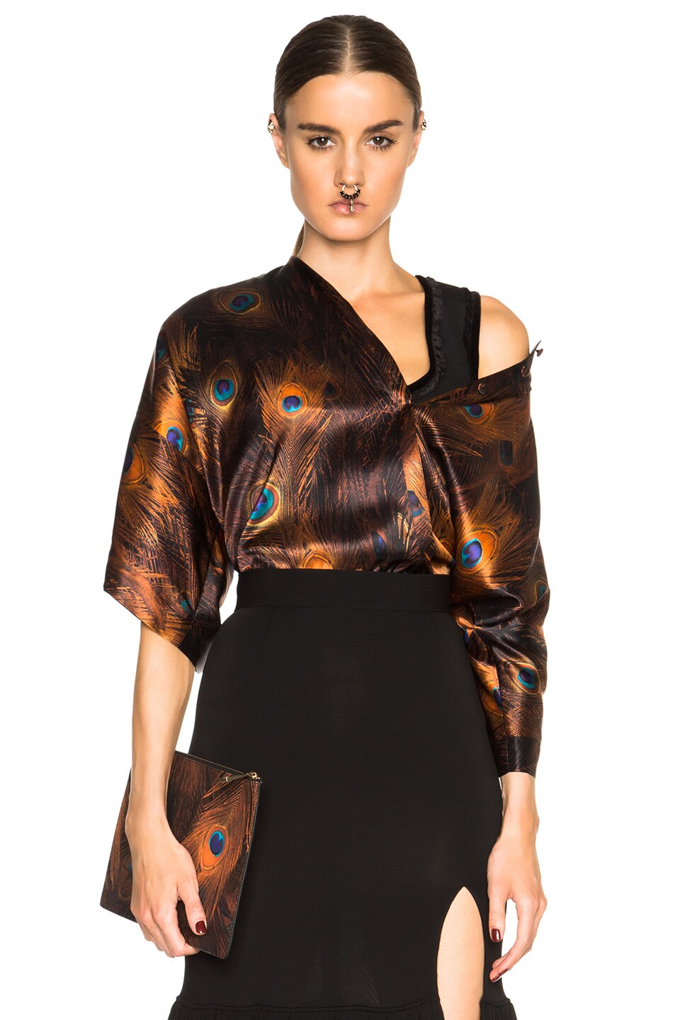Image 1 of Givenchy Peacock Blouse in Black