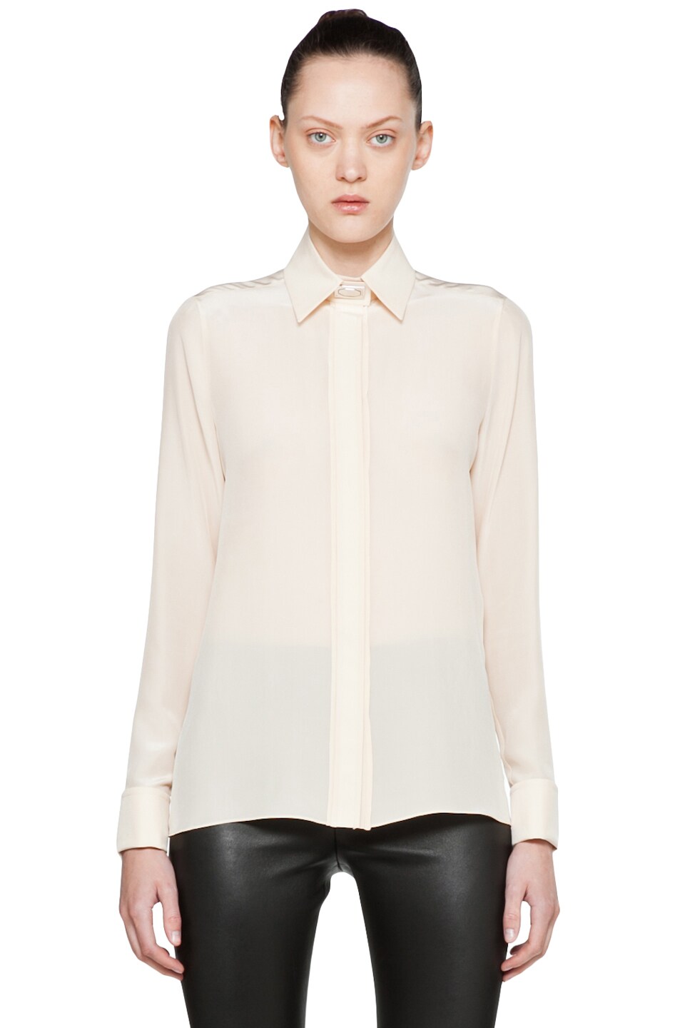 Image 1 of Givenchy Crepe de Chine Blouse in Salmon