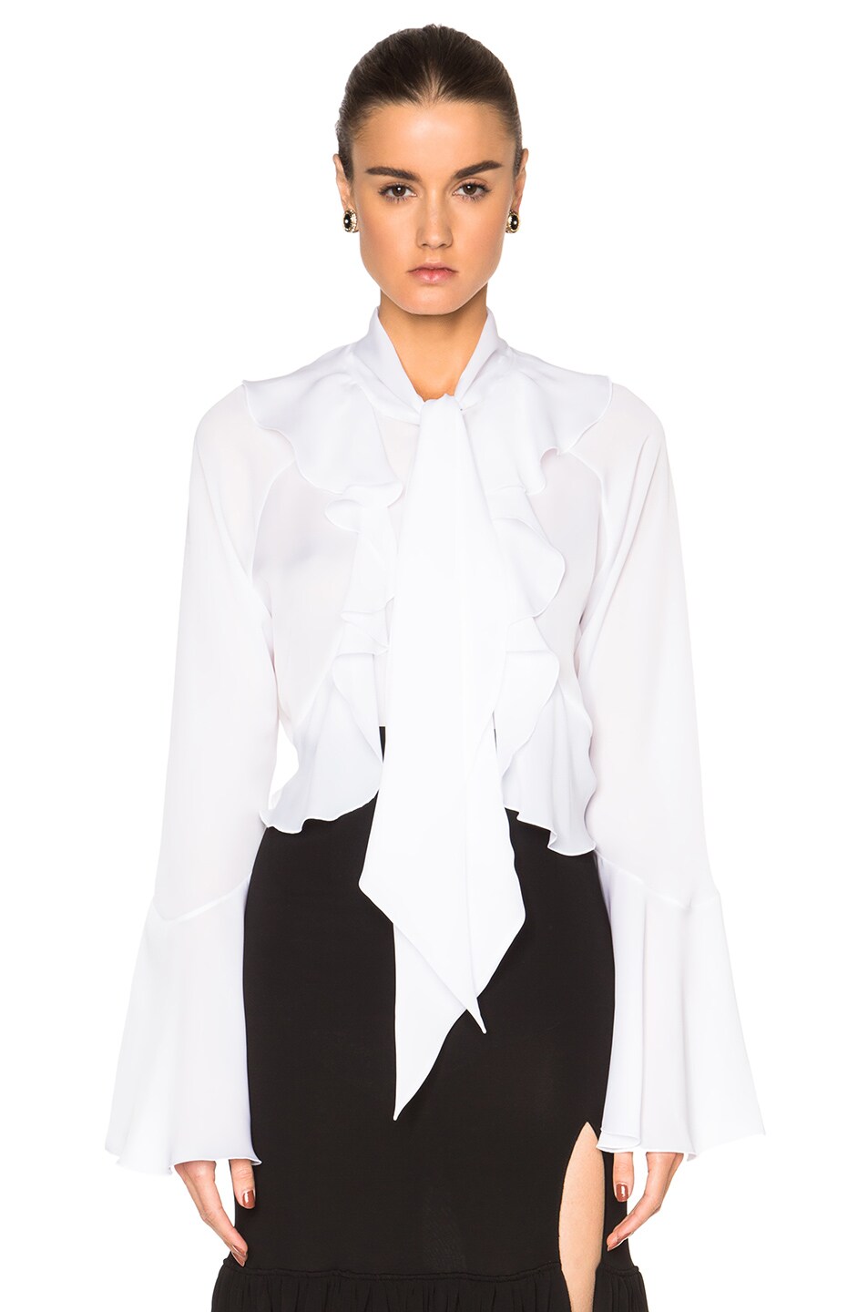 Image 1 of Givenchy Ruffle Blouse in White