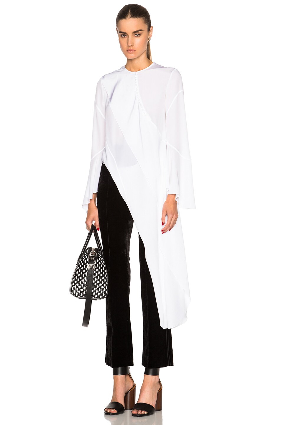 Image 1 of Givenchy Crepe de Chine Blouse in Optical White