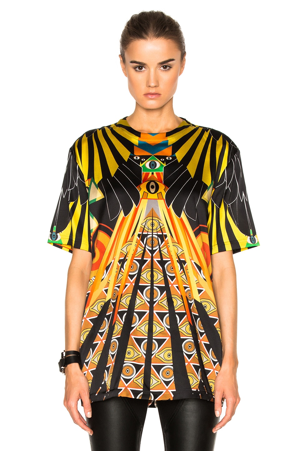 Image 1 of Givenchy Optical Wings Satin Tee in Multi
