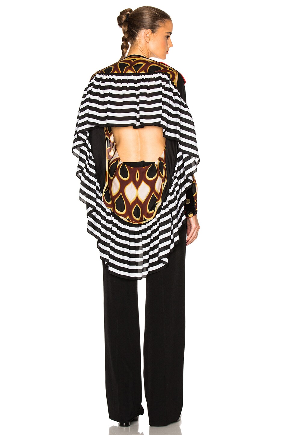 Image 1 of Givenchy Optical Print Silk Georgette Top in Multi