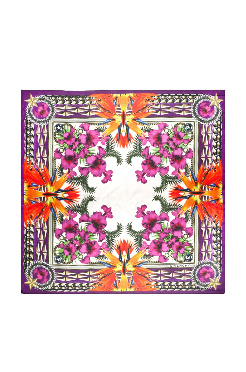 Image 1 of Givenchy Birds of Paradise Flowers Scarf in Pink